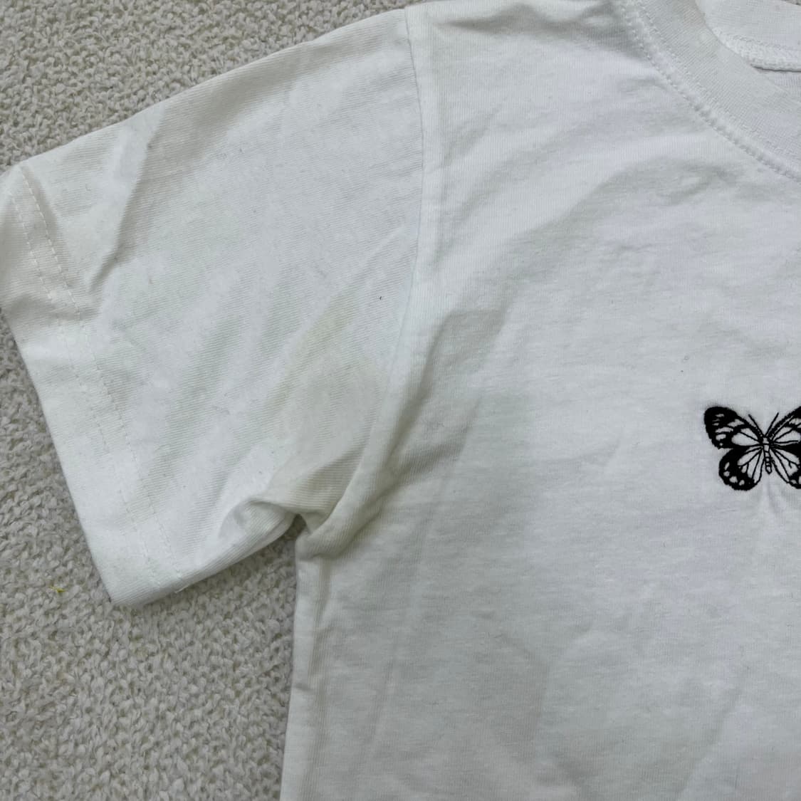 실측확인 레터프롬문 여성 크롭 반팔티 0415M 상품이미지6