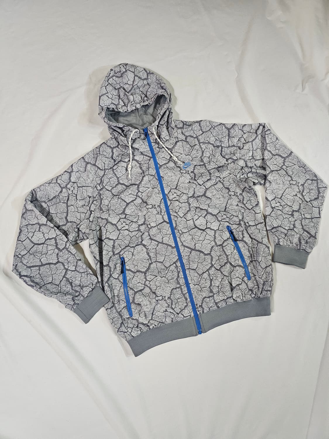 [95] 00s 빈티지 나이키 크랙 패턴 후드 윈드브레이커 바람막이 점퍼 상품이미지1