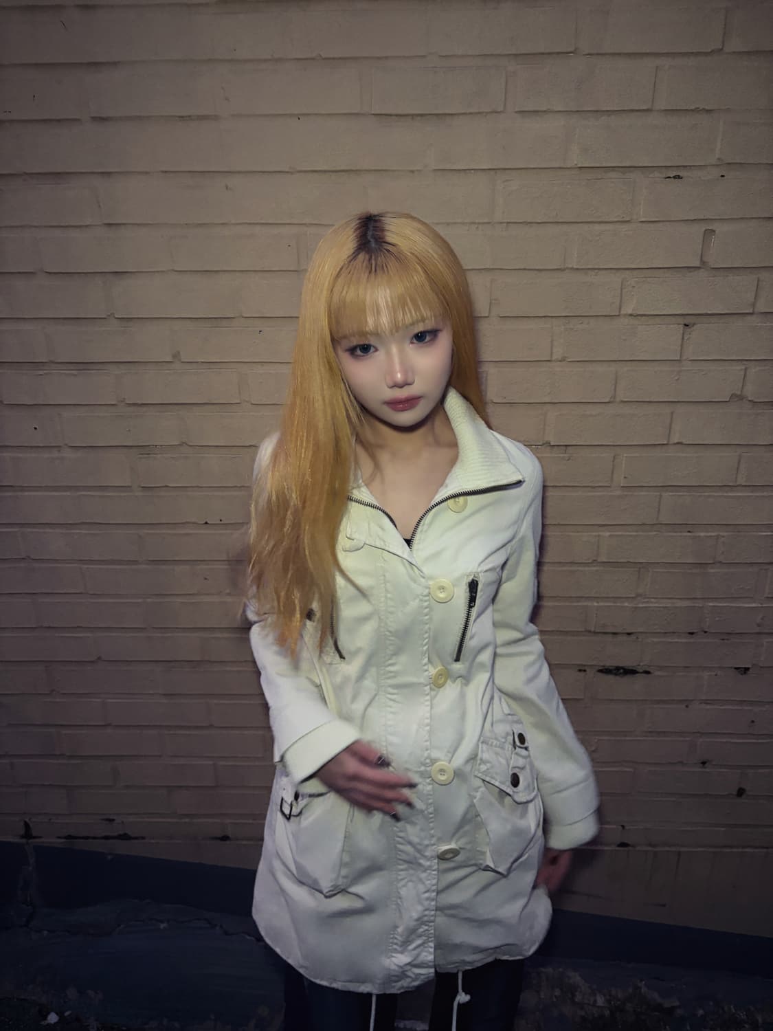 White Buckle Midi Jacket 상품이미지1