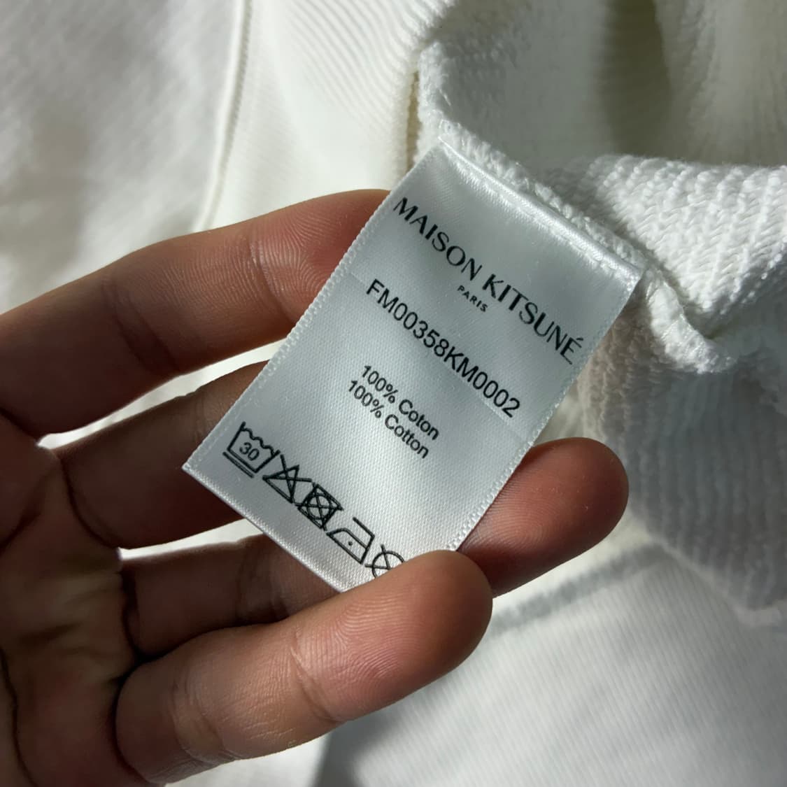 Maison kitsne  메종 키츠네 폭스패치 코튼 화이트 맨투맨  상품이미지5
