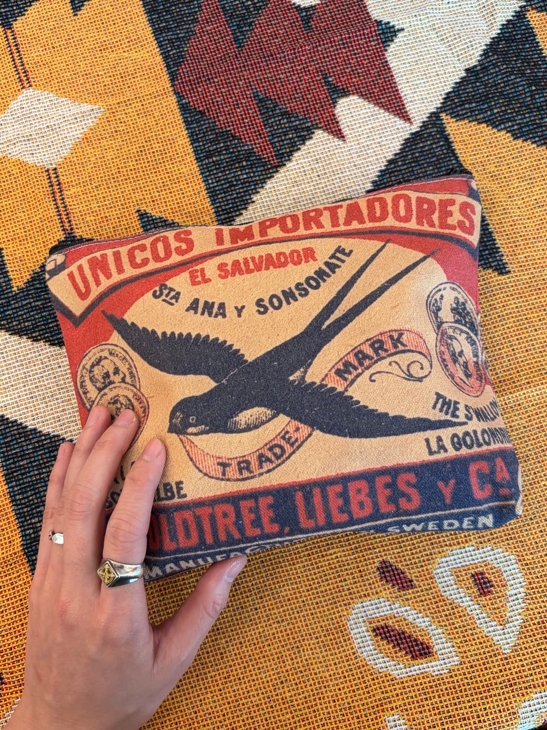 스왈로우 빈티지 프린트 파우치  상품이미지4