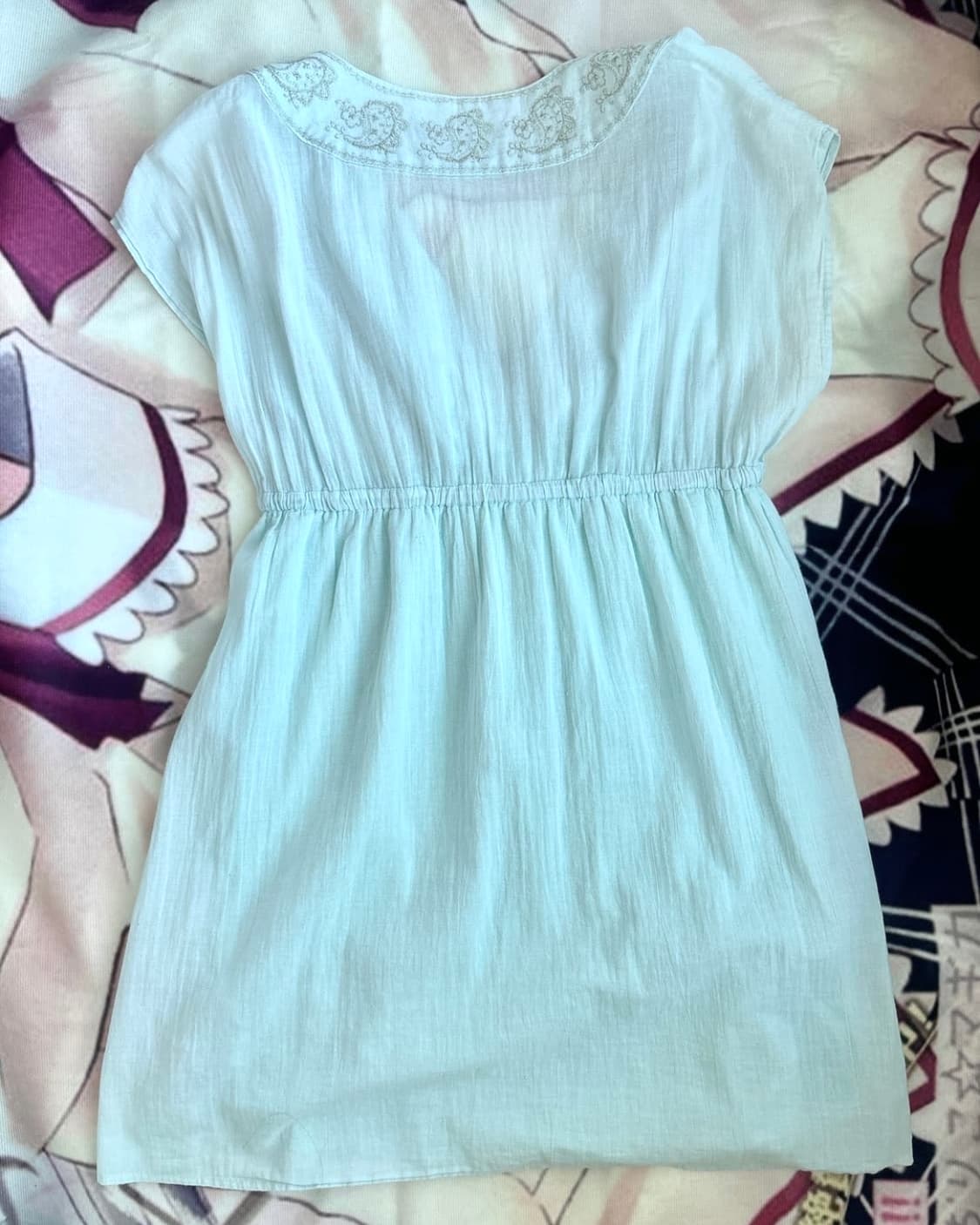 보헤미안 민트 레이어드 원피스 상품이미지3