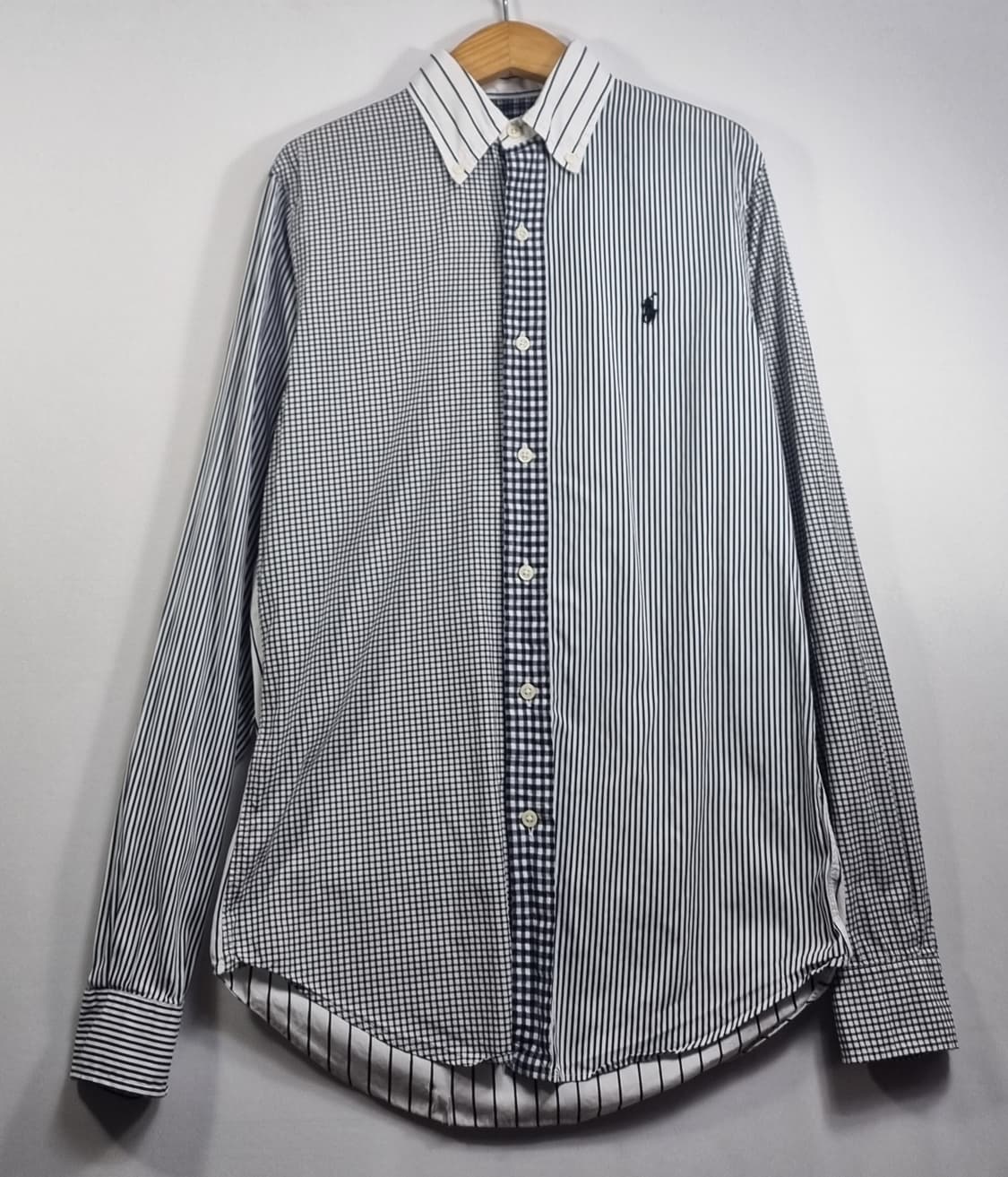 실측 오버핏 S ) 폴로랄프로렌 멀티패턴 포플린 셔츠 남방 상품이미지1