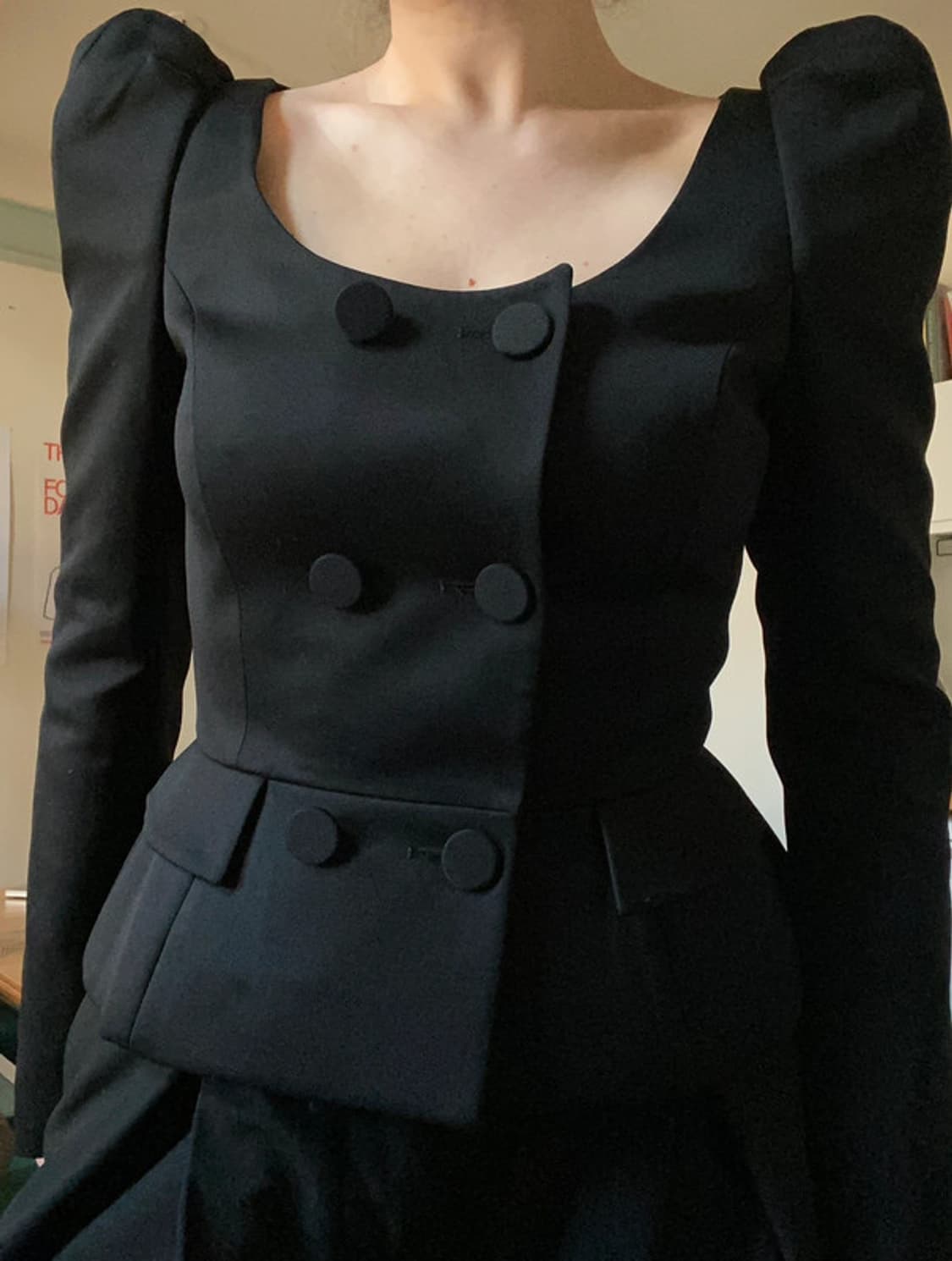 [새상품] KIMHEKIM 김해김 여성 블라우스 긴팔 블랙 34사이즈 상품이미지2