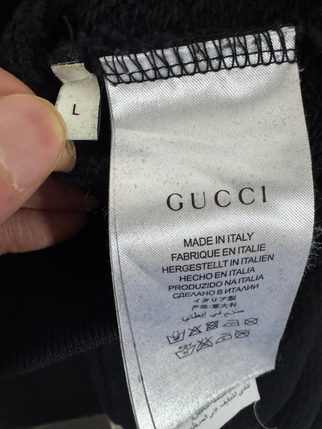 구찌 GuccI 리메이크 빈티지 커스텀 레인보우 후드티 XL 상품이미지4