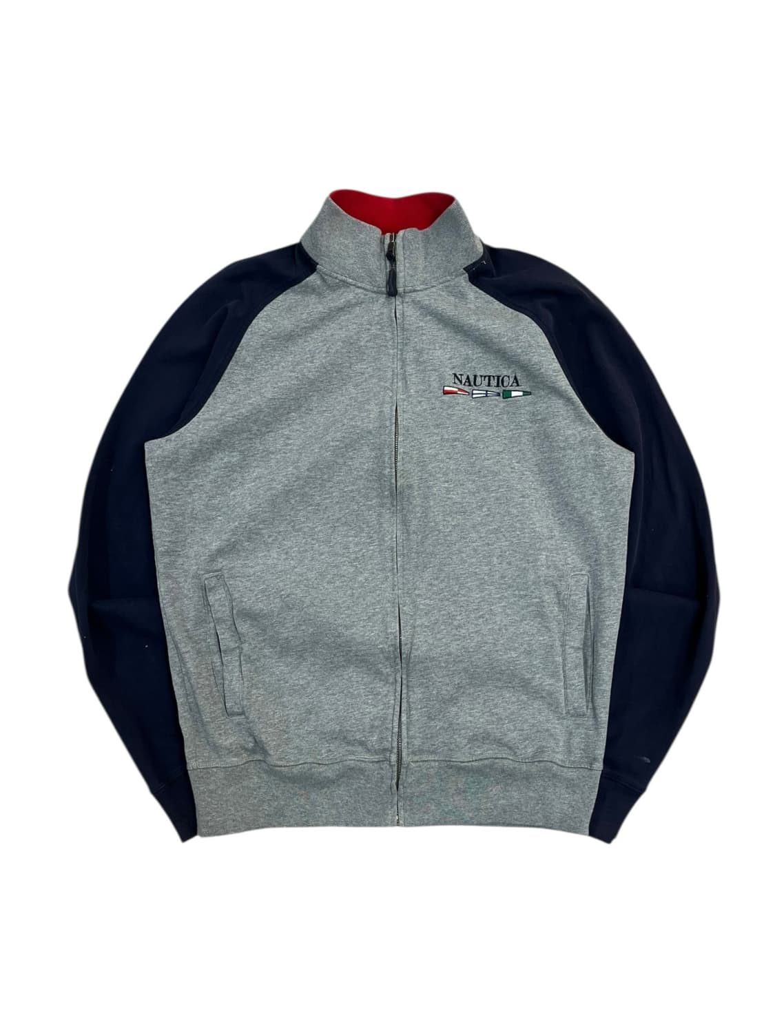 노티카 배색 집업 져지 그레이 M #csz2639  상품이미지3