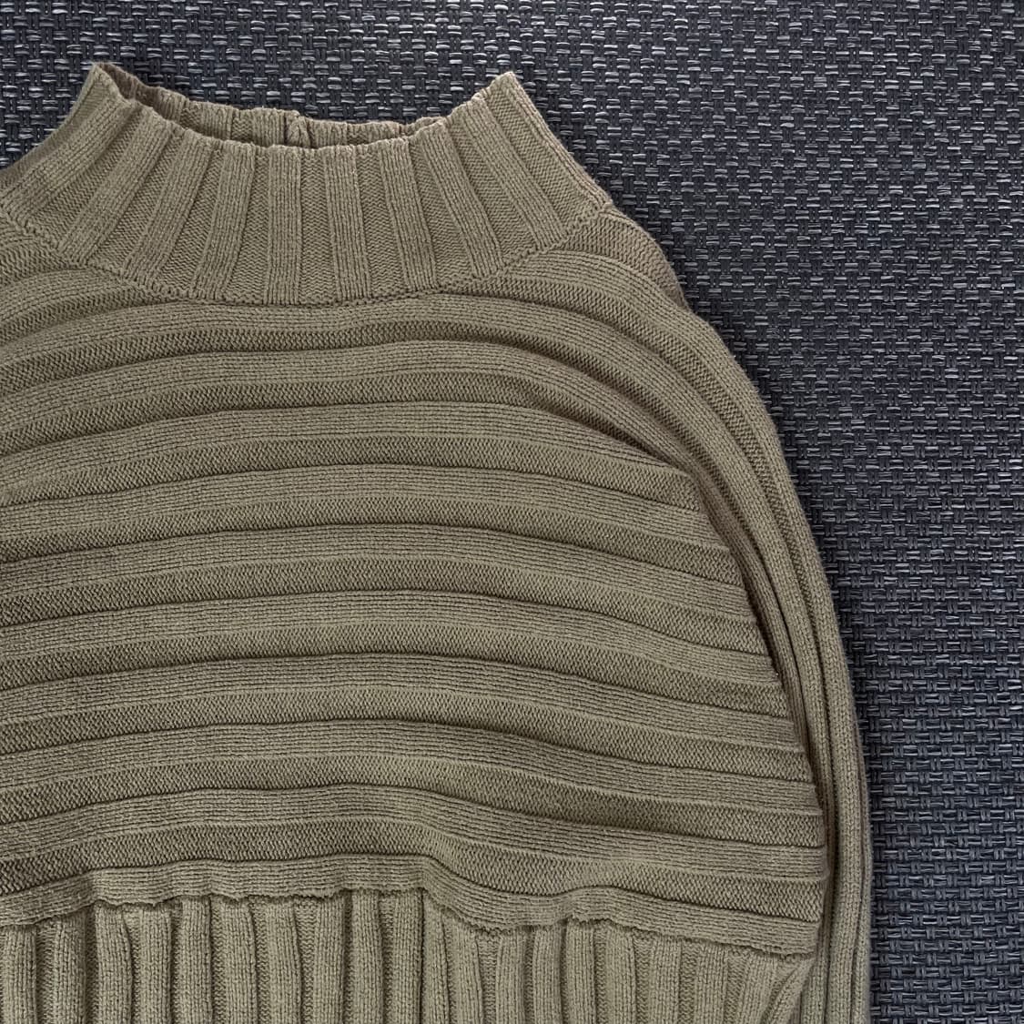 FREAK'S STORE 카키 모크넥 니트 스웨터 F 상품이미지3