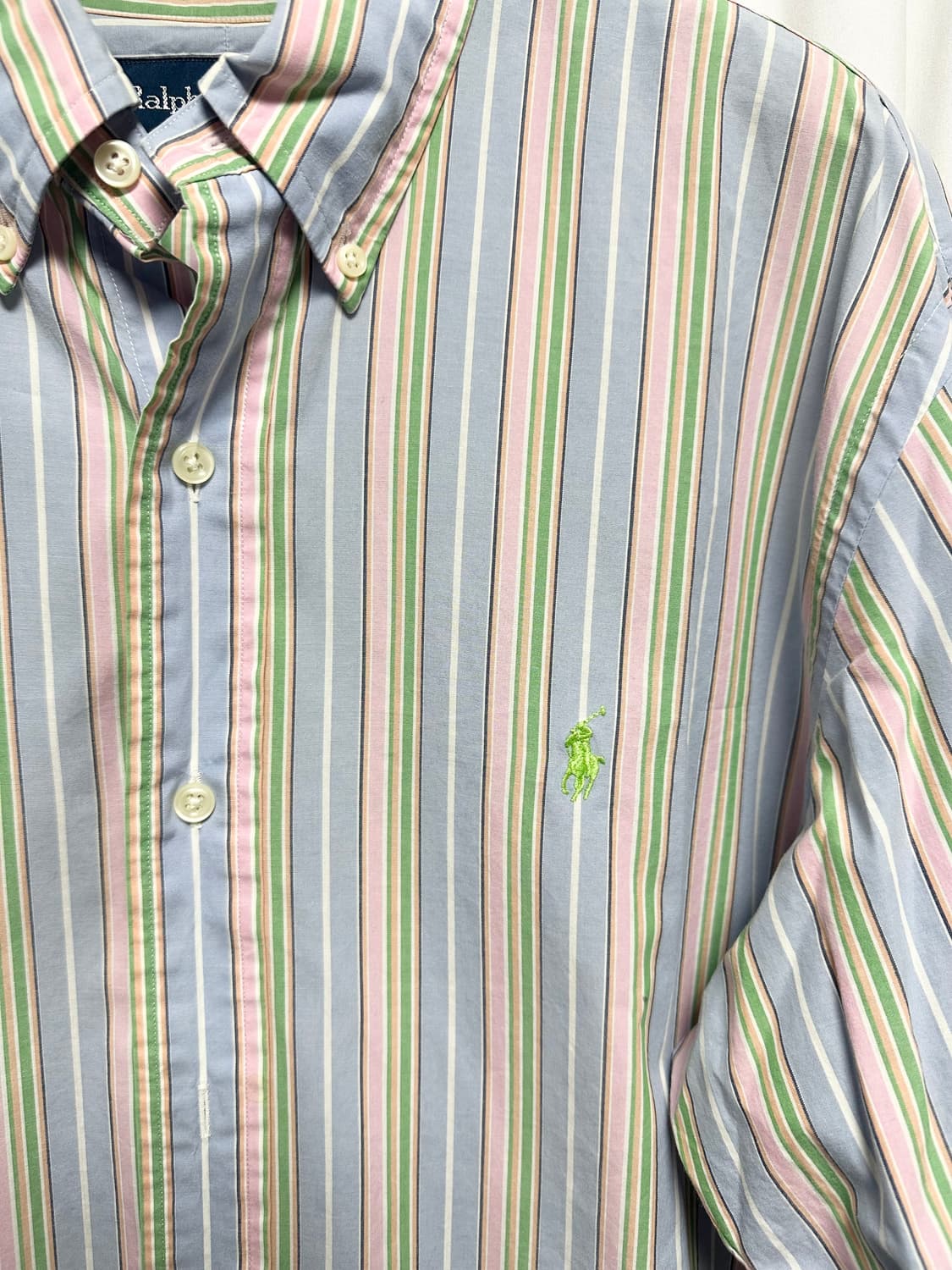 no.163 폴로 랄프로렌 멀티스트라이프 셔츠 L 상품이미지3