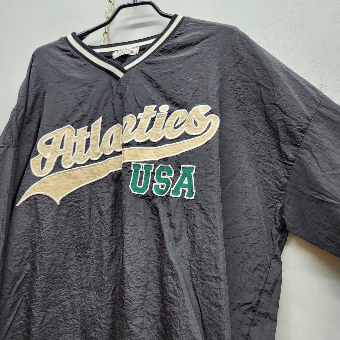 USA 빈티지 로고 나일론 스트링 아노락 XL(2XL) 상품이미지3