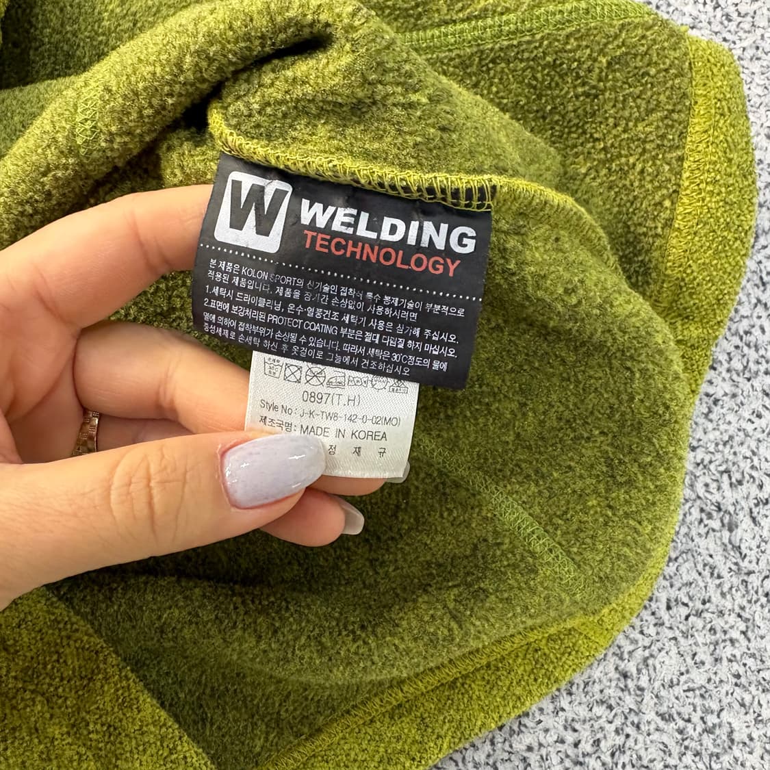 90 코오롱스포츠 반집업 후리스 긴팔티 0304J 상품이미지4