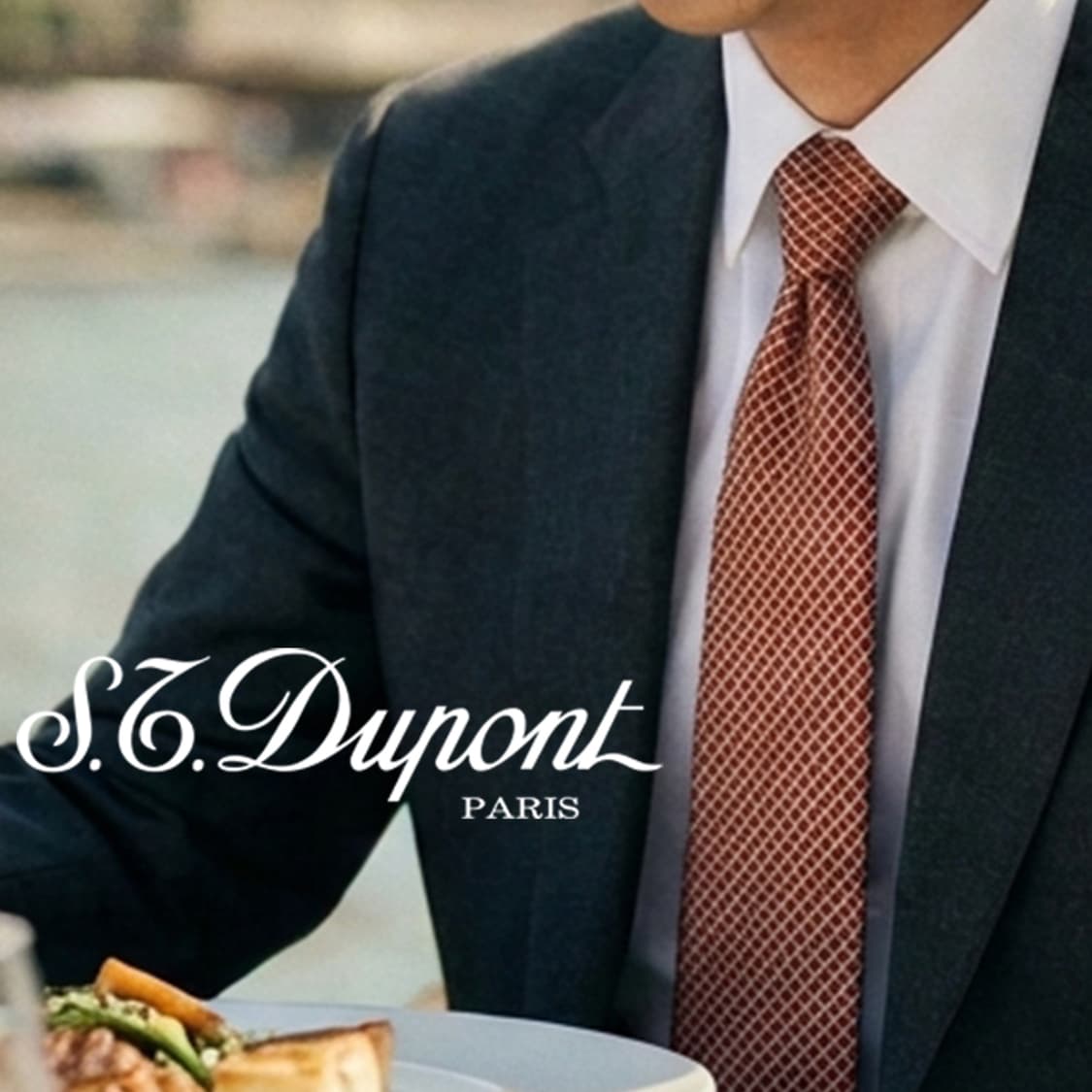 에스.티. 듀퐁 실크 오렌지 패턴 넥타이 8.5cm A등급 E825 상품이미지1