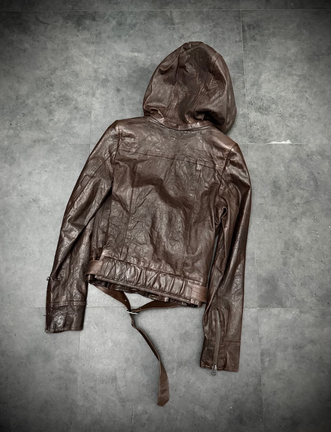 Real leather hoodie jacket 상품이미지4