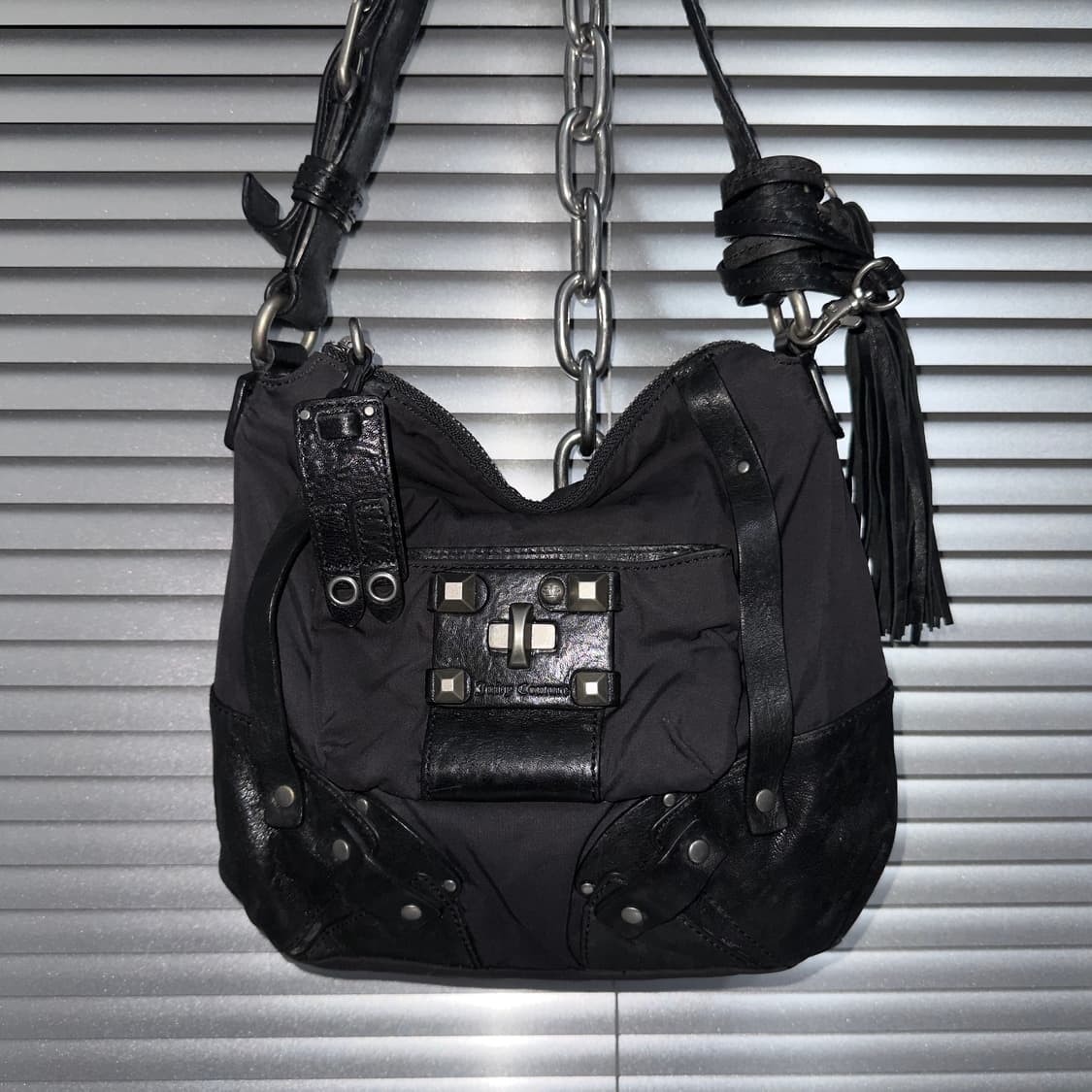 00s 빈티지 쥬시 꾸뛰르 가죽 & 나일론 유틸리티 가방 상품이미지3