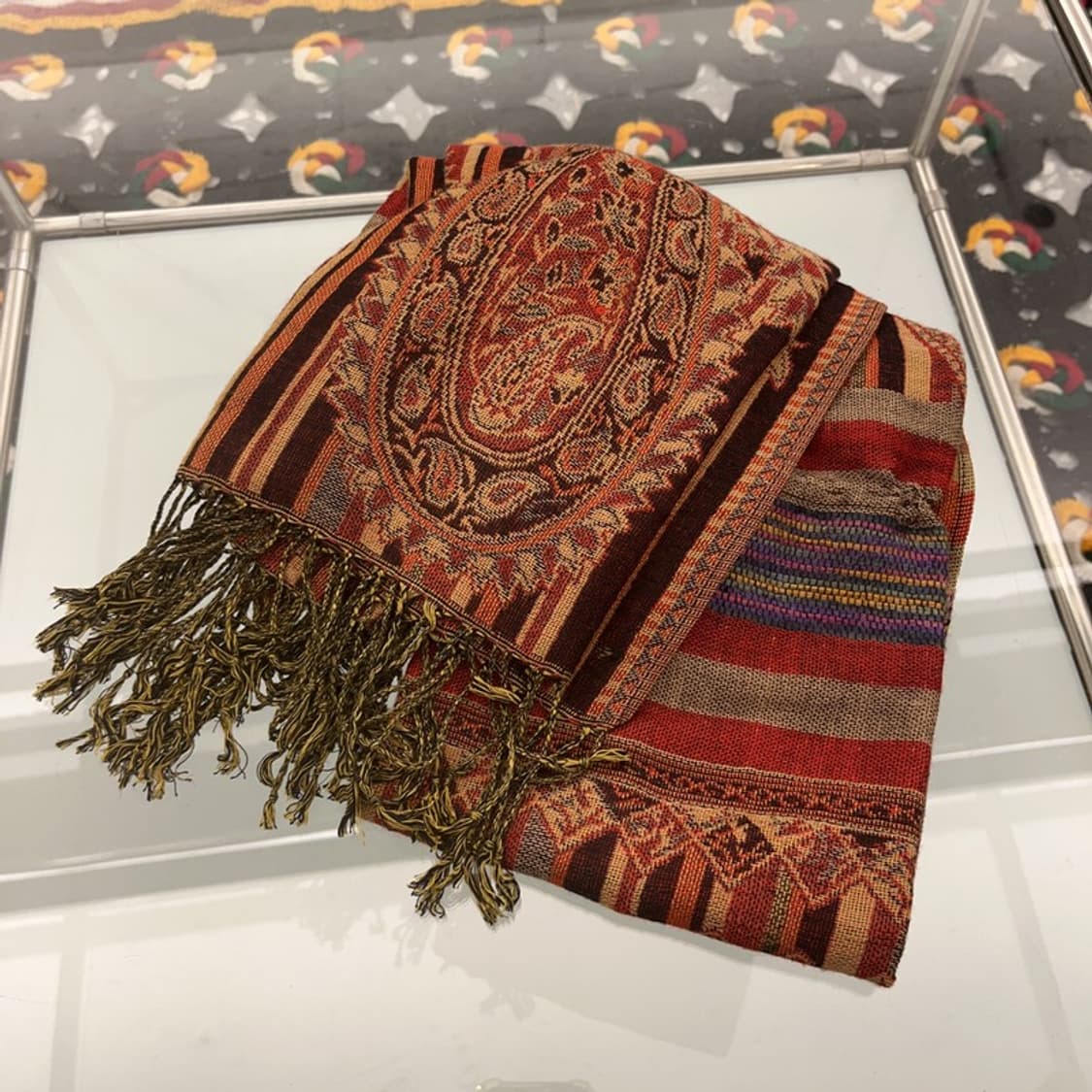 빈티지 보헤미안 페이즐리 패턴 스카프 머플러 C07116 상품이미지3