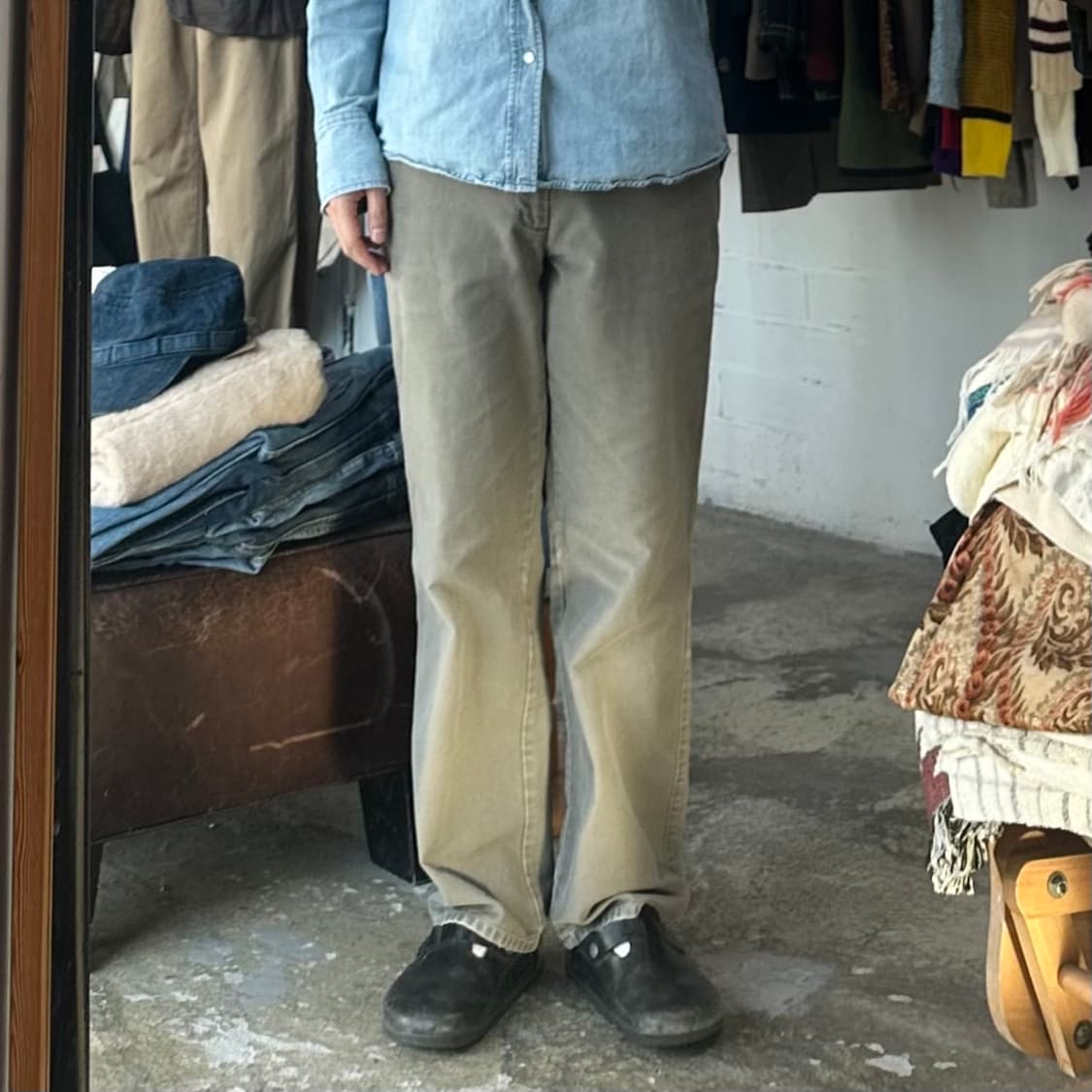 (착용컷) 90's Wrangler 워크 팬츠 (남성용 30) 상품이미지3