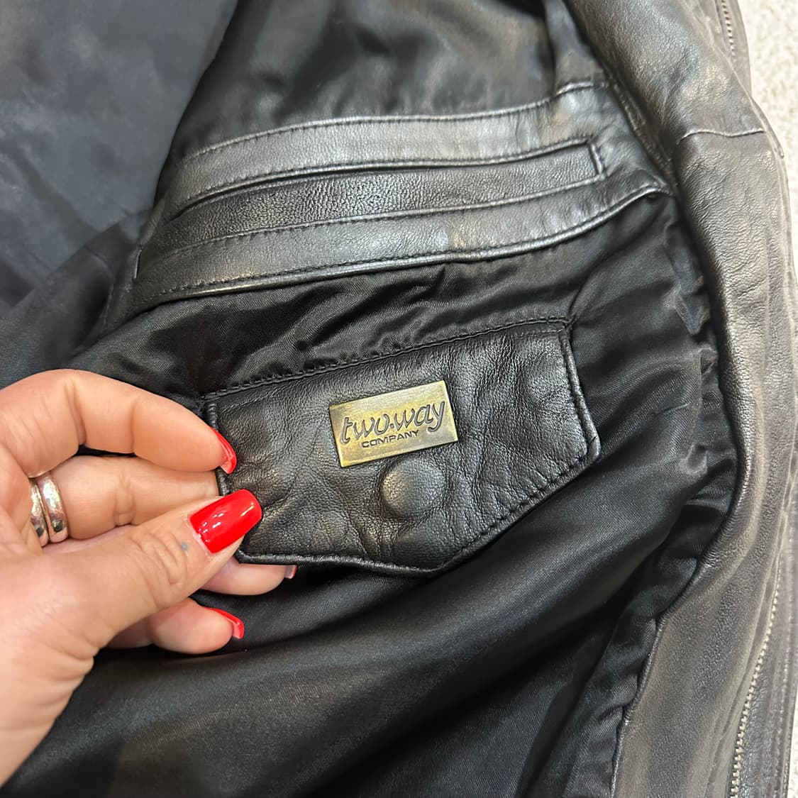 빈티지 네크비조 소가죽 코트 가죽자켓L 상품이미지7