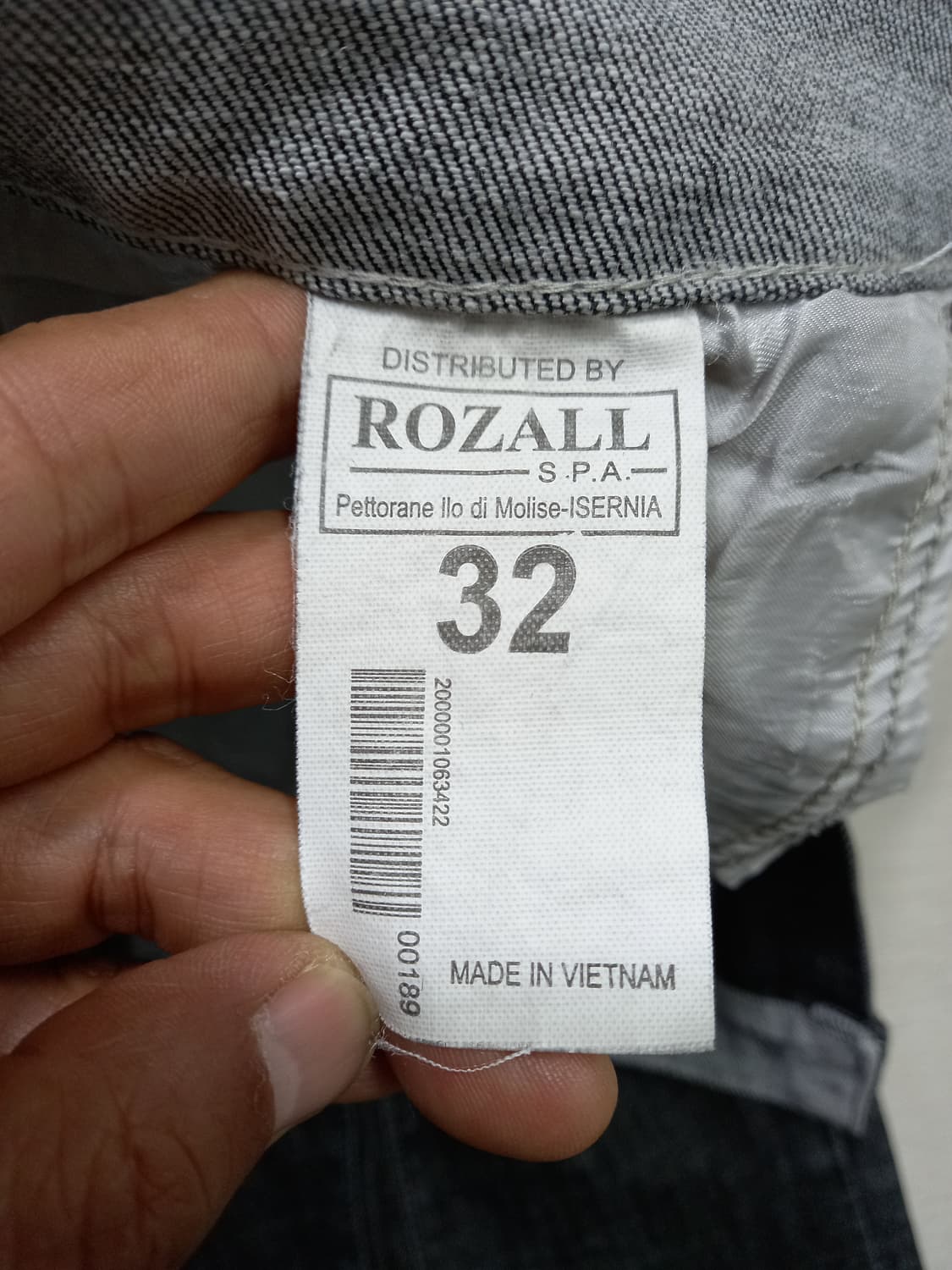 32 ROZALL 데미지워싱 스판 슬림일자진 흑청 32-362 상품이미지7