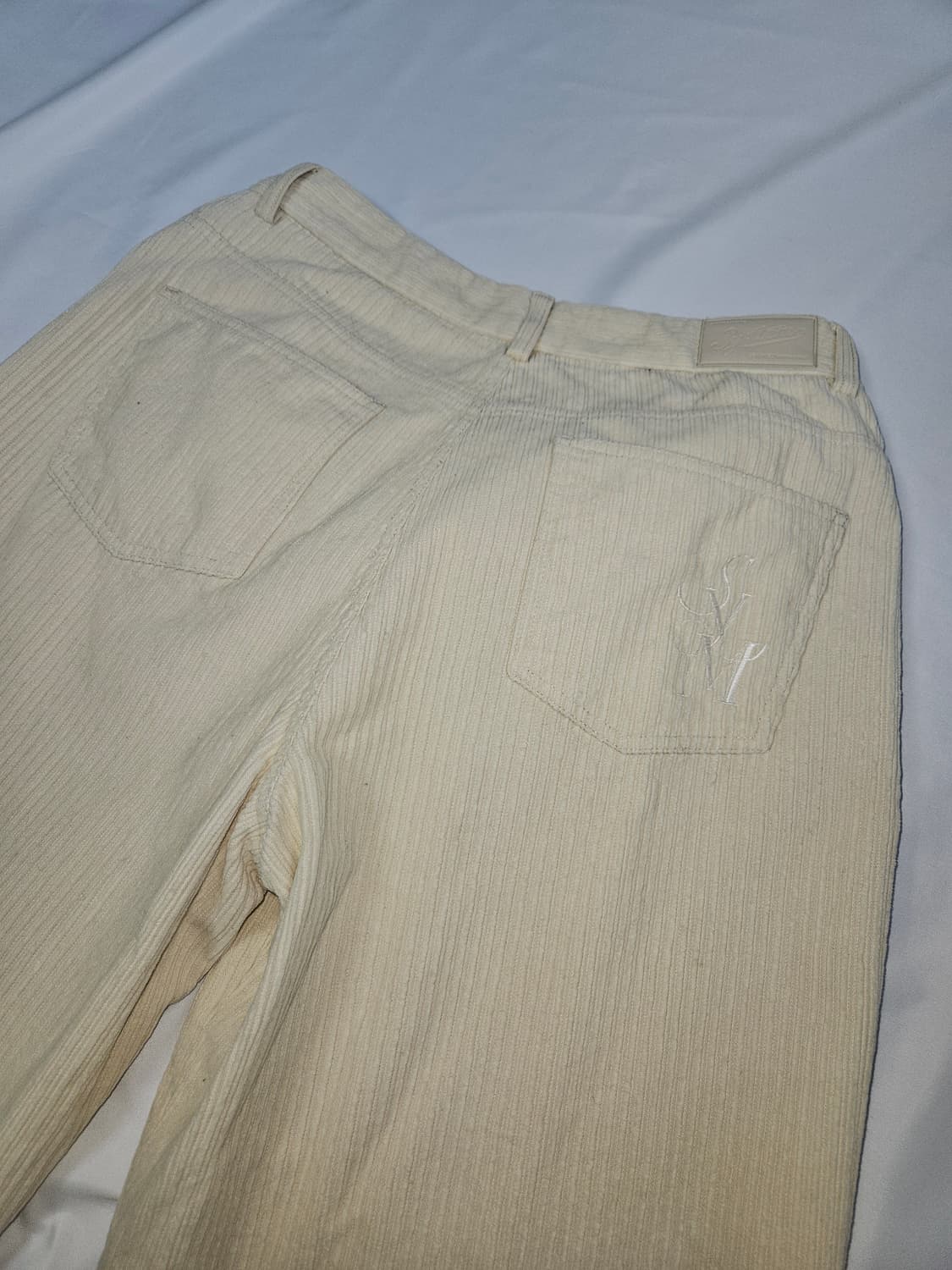 시스템옴므 SYSTEM 한섬 가죽패치 코듀로이 와이드팬츠 슬랙스34 상품이미지2