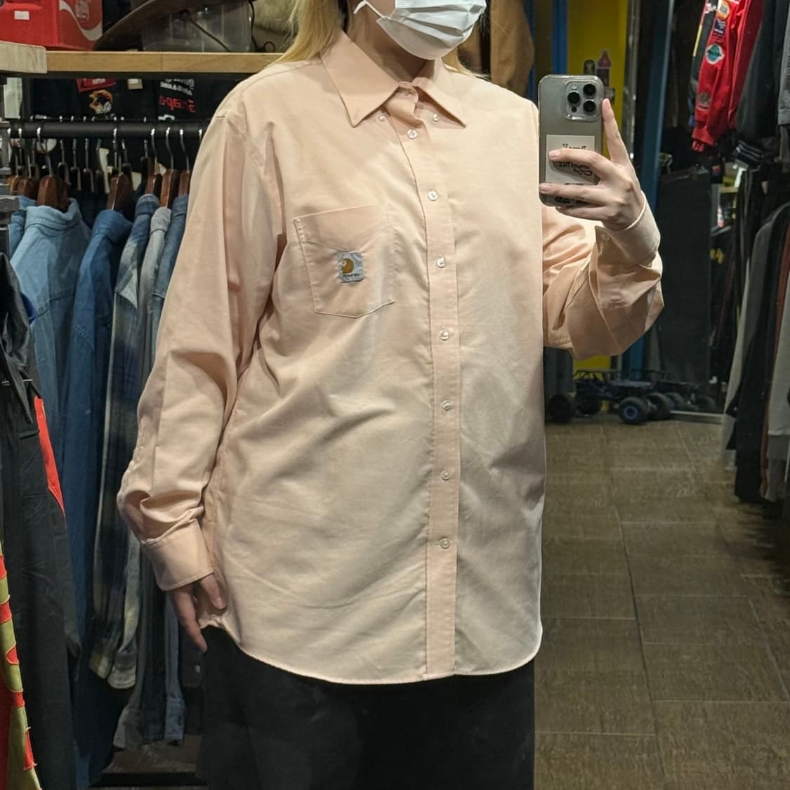 [HI] 칼하트 긴팔셔츠 오렌지  상품이미지3