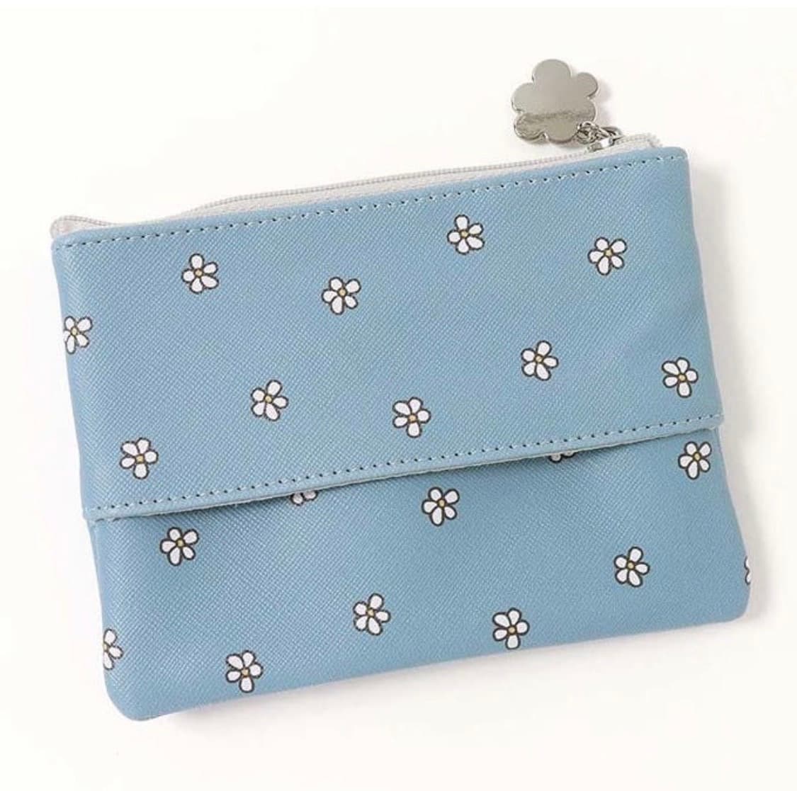 미피 블루 플라워 플랫 파우치 상품이미지2
