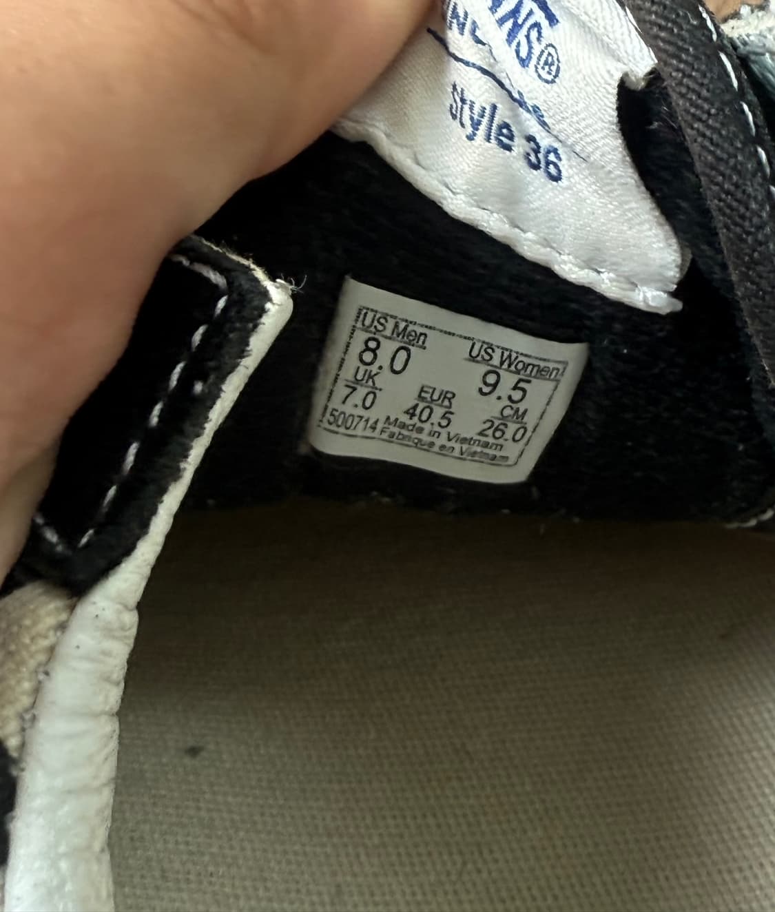 반스 Style 36 체커보드 스니커즈 260mm 상품이미지5