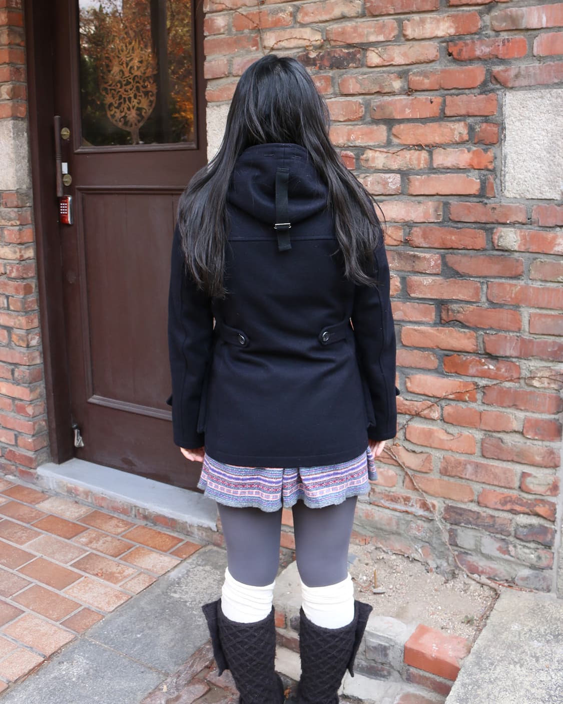 캐서린 햄넷 네이비 후드 피코트 상품이미지4