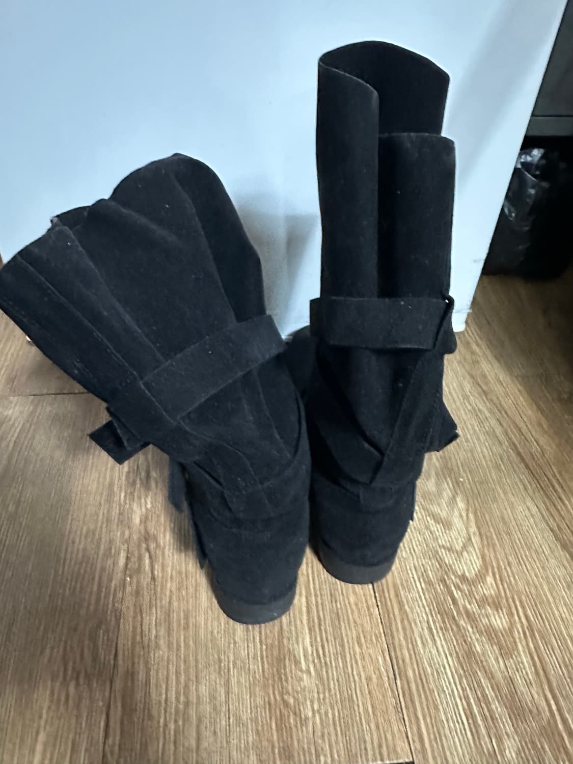 블랙 버클 스웨이드 부츠 워커 250 사이즈 상품이미지4