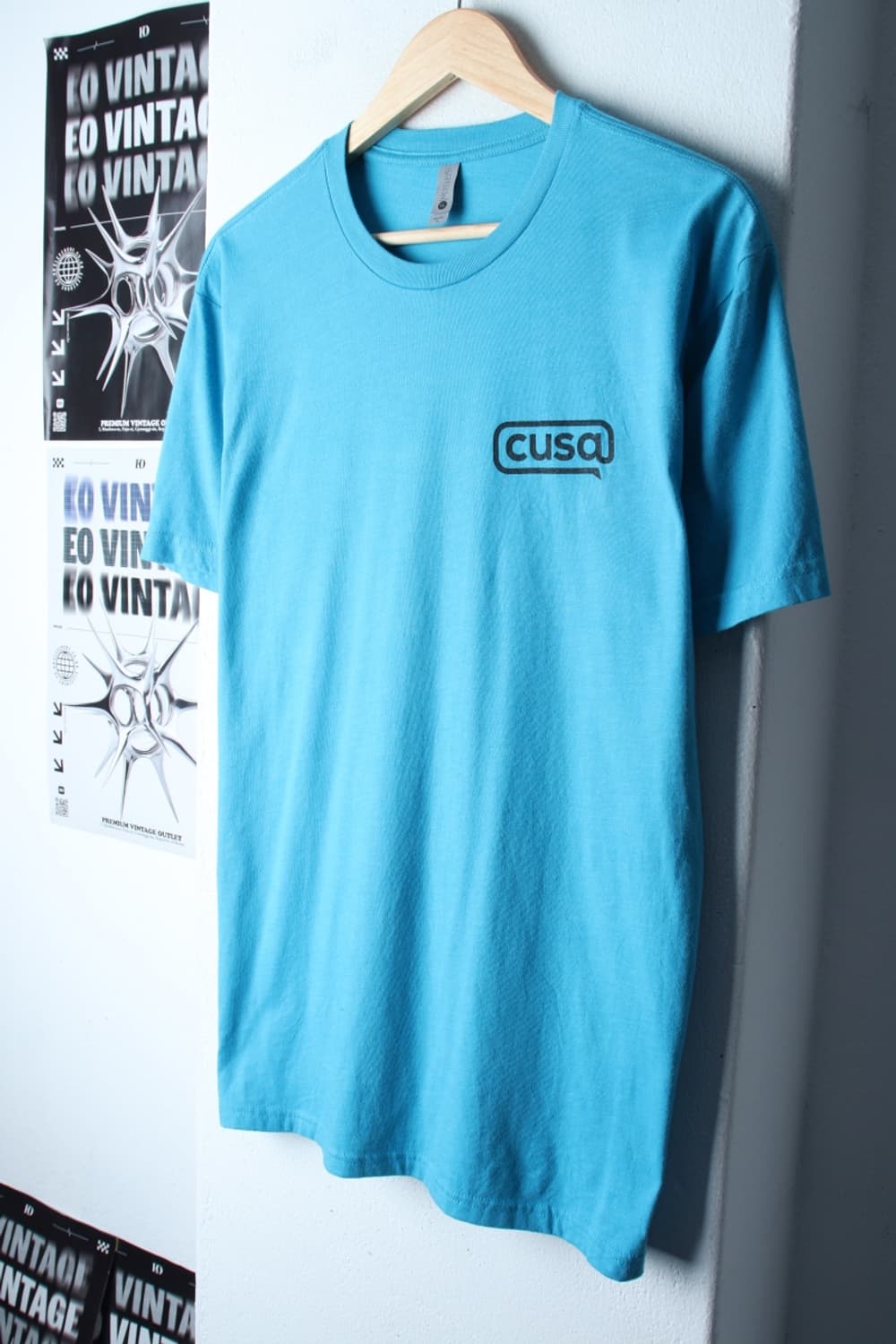 (L-XL) 브랜드빈티지 반팔 티셔츠 USA 연블루 올드스쿨-H30218 상품이미지1