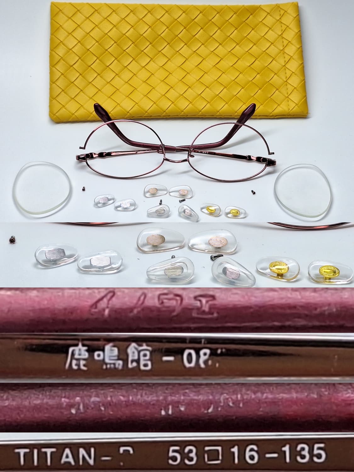 일본 사바에 하우스브랜드 빈티지 로쿠메이칸 순수 티타늄 오벌형 안경테 상품이미지9