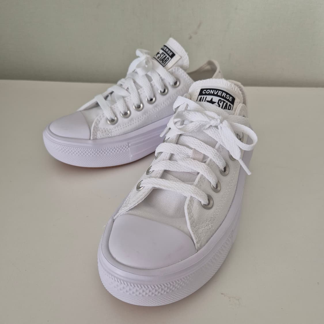 컨버스 올스타 플랫폼 흰색 운동화 220 상품이미지1