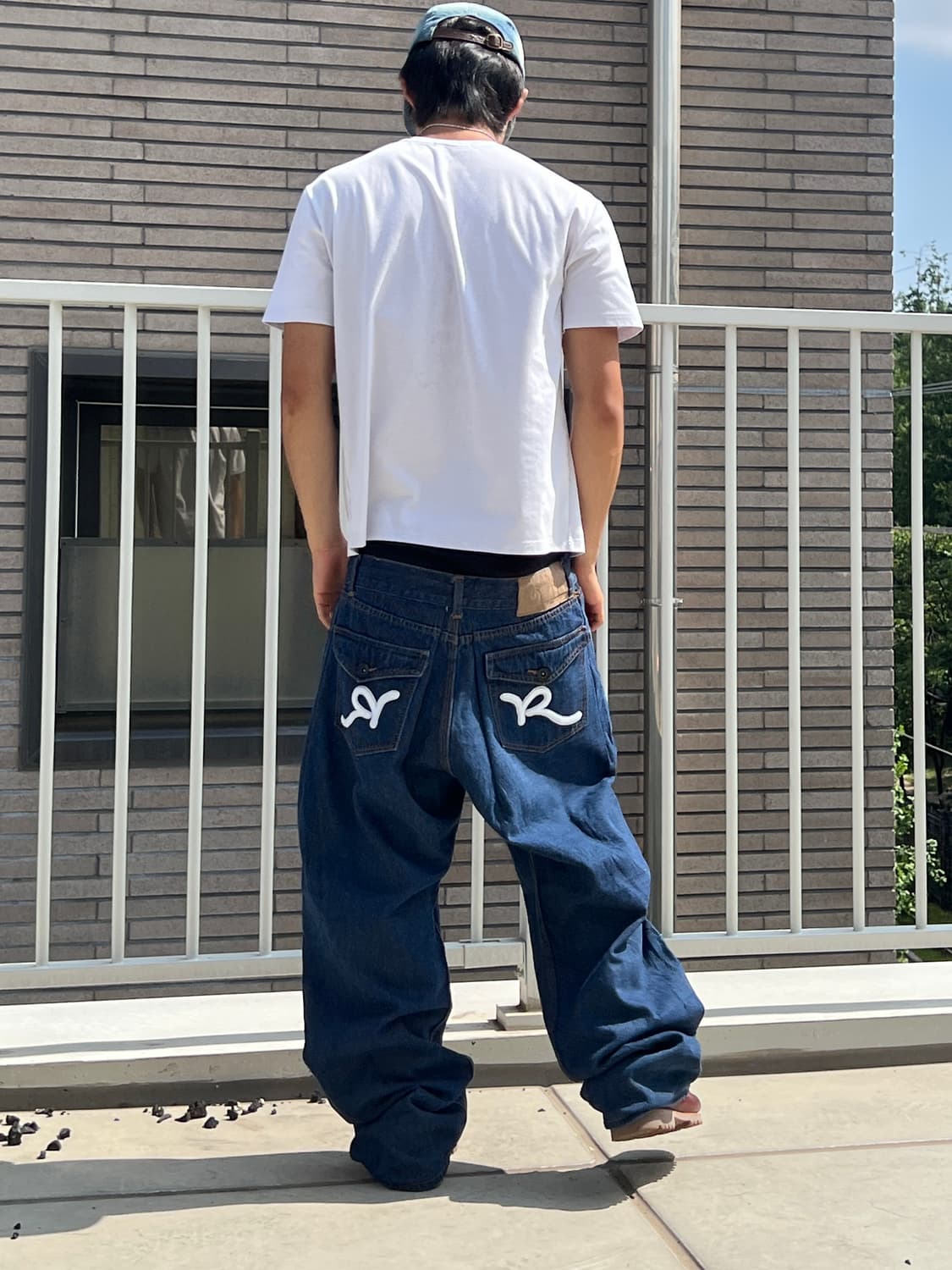 ROCAWEAR 백포켓 자수 힙합팬츠 상품이미지1
