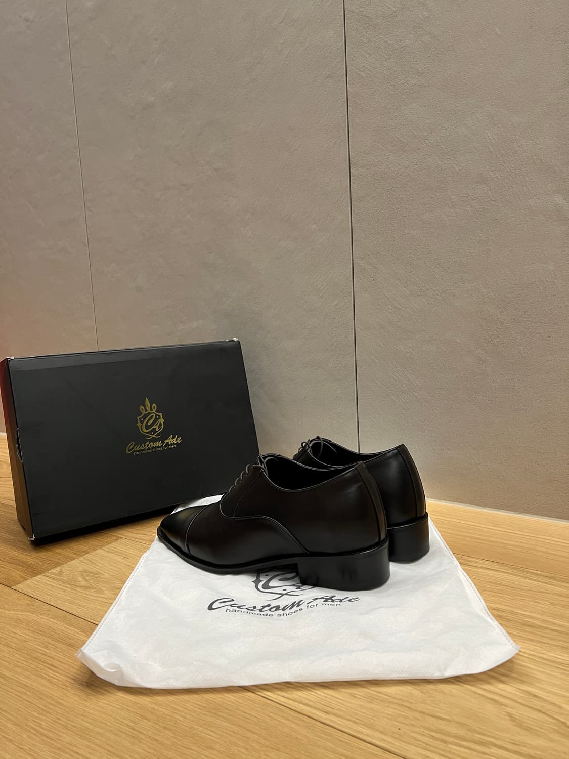 커스텀에이드 키높이 7cm 스트레이트팁 소가죽 옥스퍼드 정장구두 (260 상품이미지2