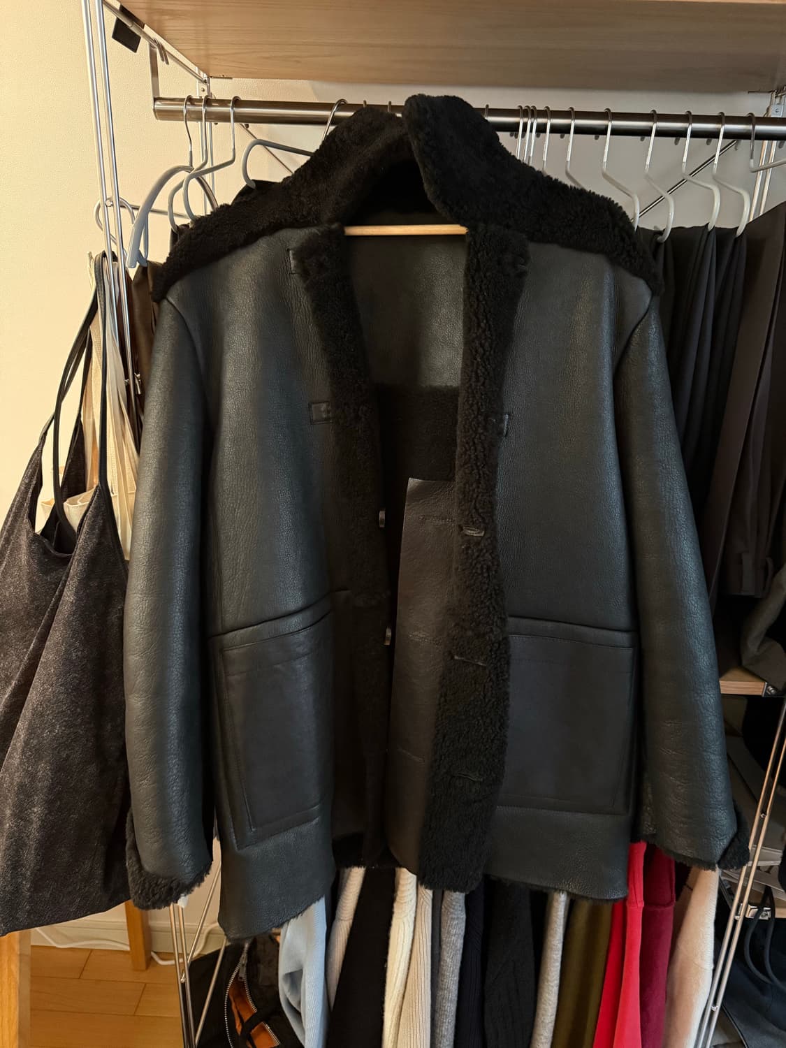 나마체코 리버시블 시어링자켓 상품이미지1