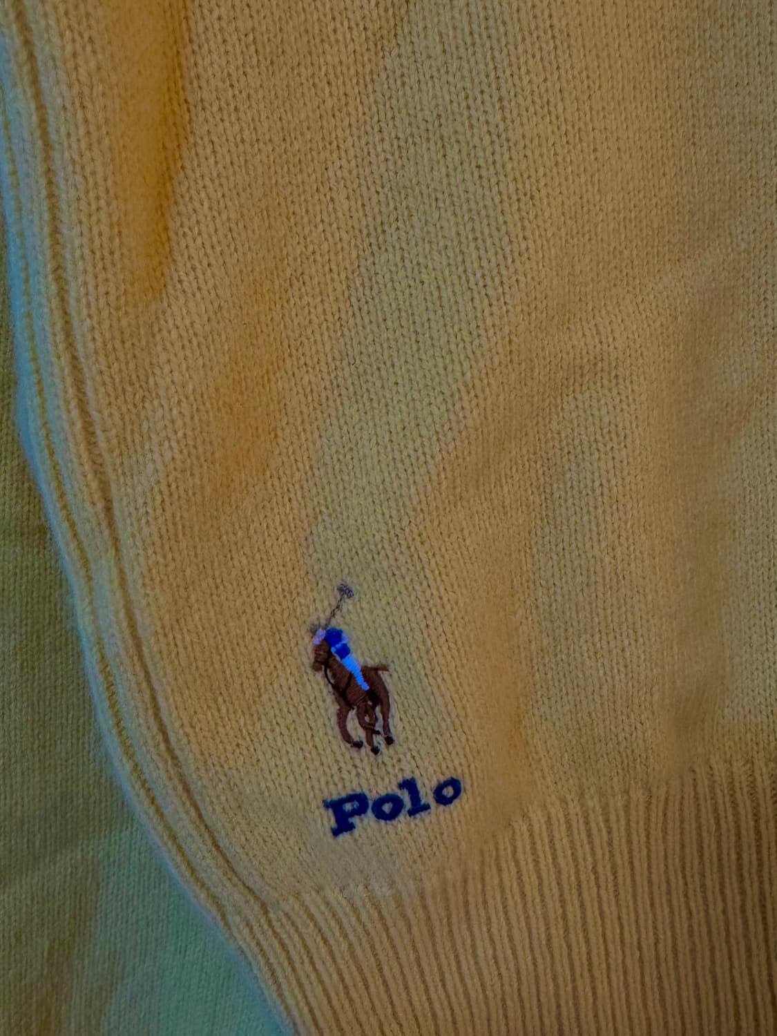 [M]폴로 랄프로렌 포니로고 캐시미어 니트 옐로우 상품이미지4