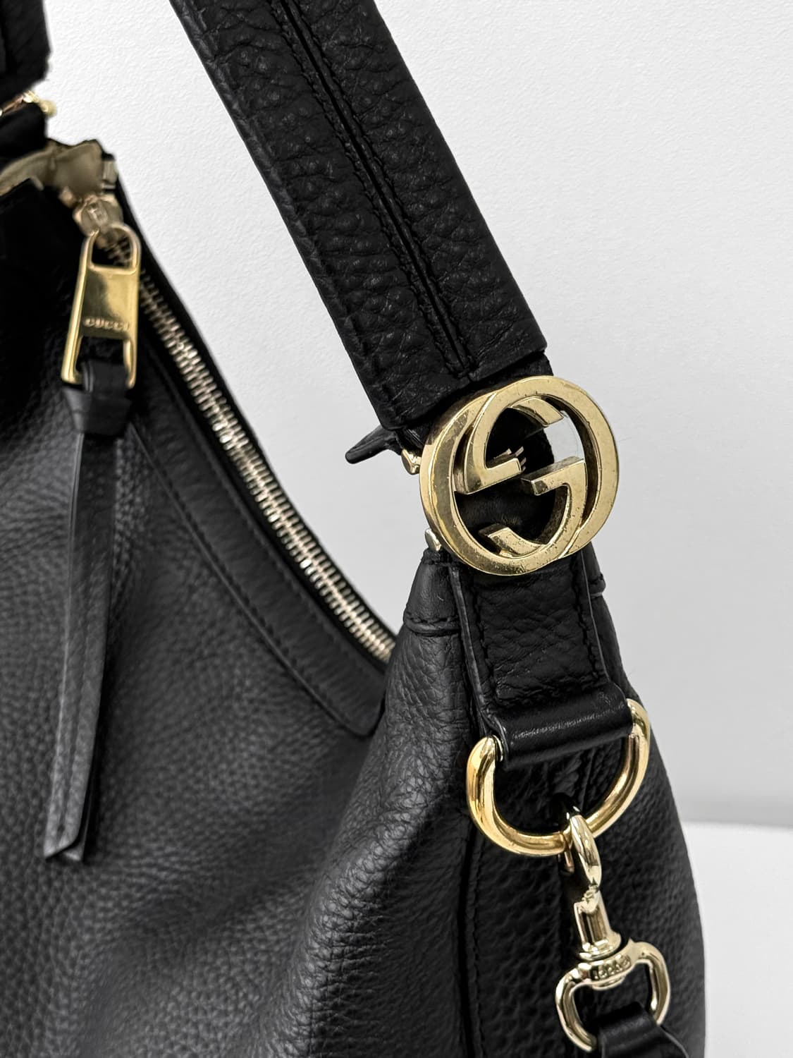Gucci Black Leather Hobo Bag 326514 상품이미지7