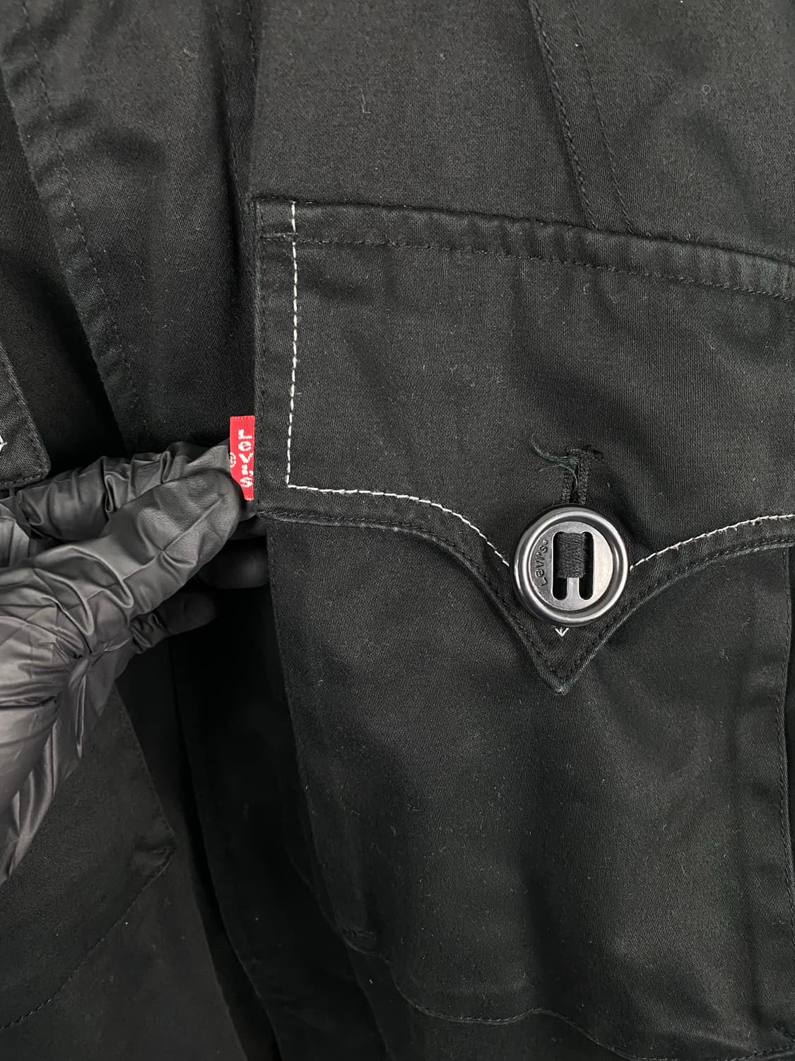 리바이스 Levis 양털 블랙 헌팅 바이커 워크자켓 XL 상품이미지2