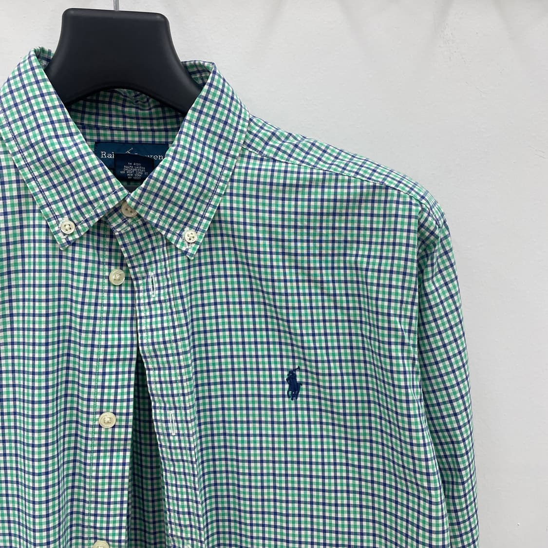 폴로 랄프로렌 그린 체크 셔츠 상품이미지3