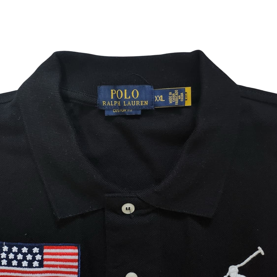 폴로 랄프로렌 블랙 USA 빅포니 카라티 XXL 상품이미지3