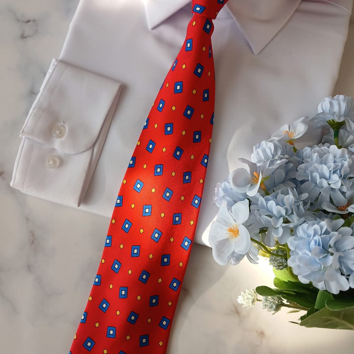 폴로 랄프로렌 실크 레드 패턴 넥타이 9cm A+등급 A19328 상품이미지2
