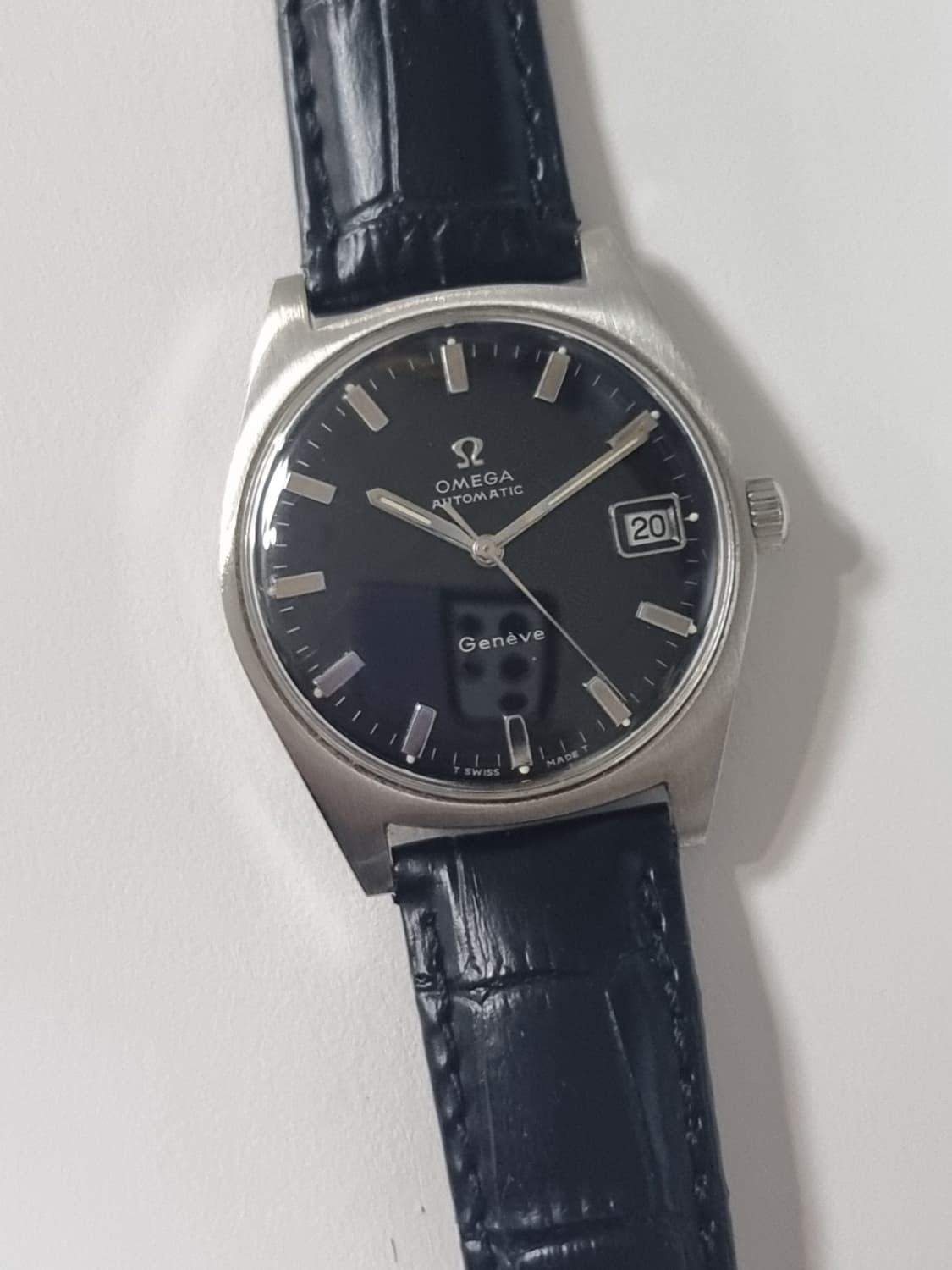 OMEGA 정품 오메가 제네브 시계 블랙다이얼 은행잎 35mm 상품이미지3