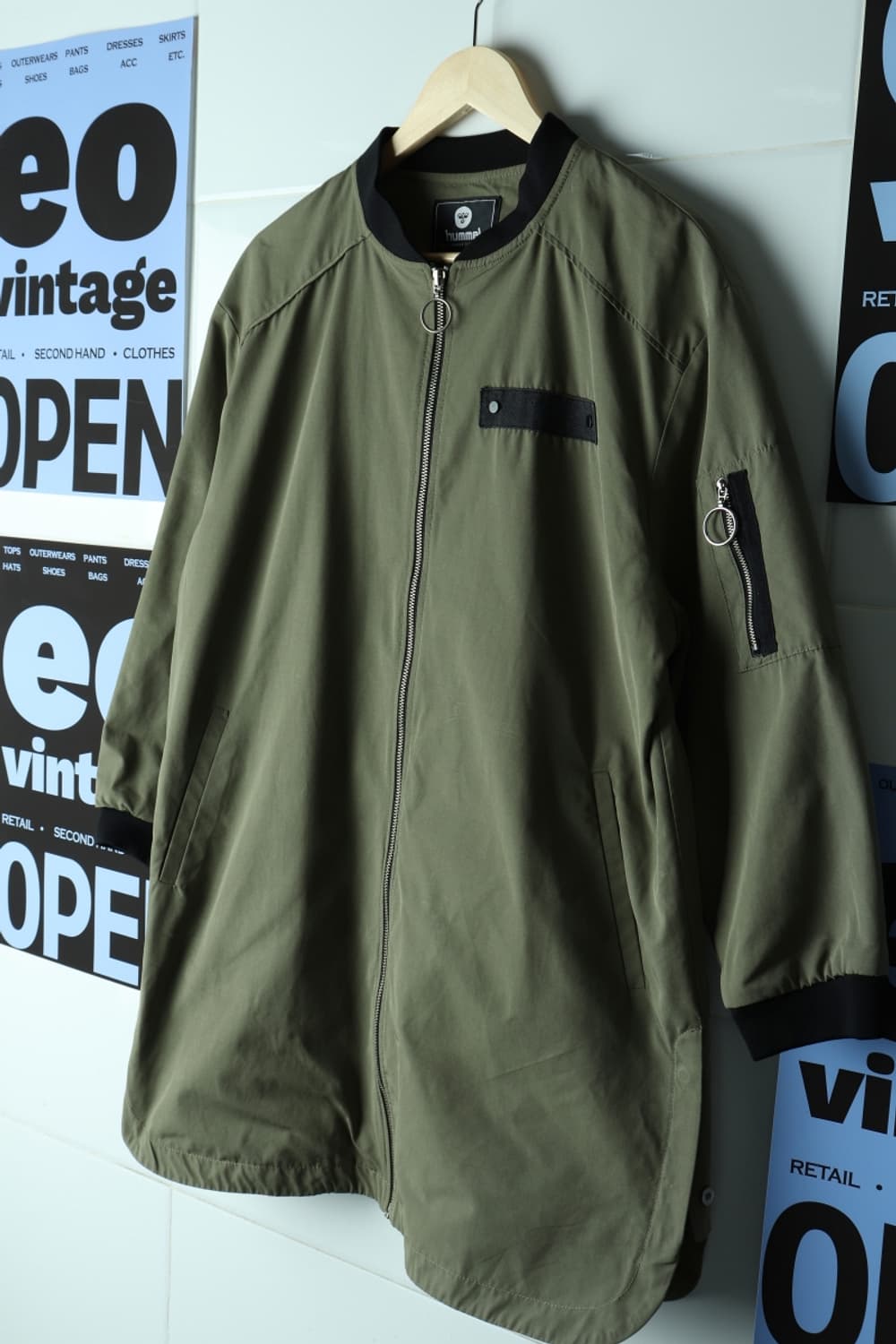 W(XL-2XL) 험멜 집업 바람막이 점퍼자켓 MA1 등-H32695 상품이미지1