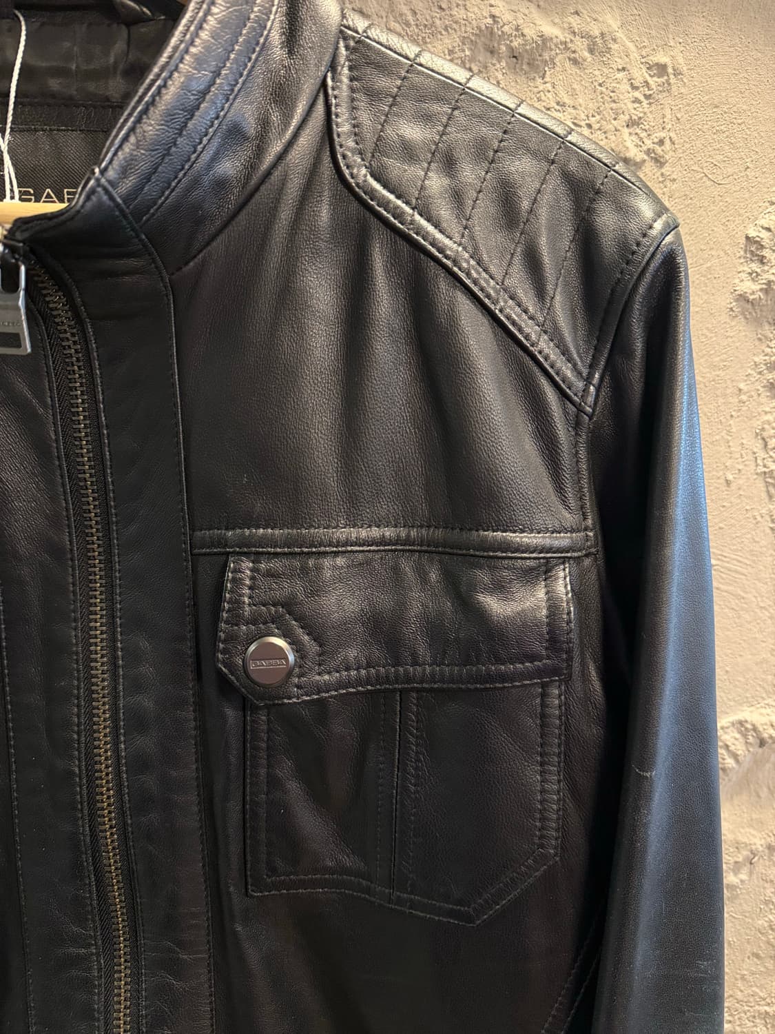 가바 GABBA 양가죽 싱글 라이더 자켓 블랙 100 상품이미지3