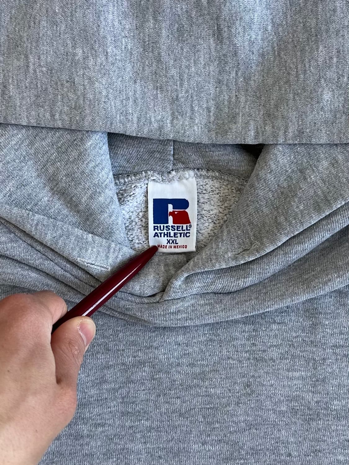 90s 빈티지 러셀 후드 그레이 XXL 상품이미지4
