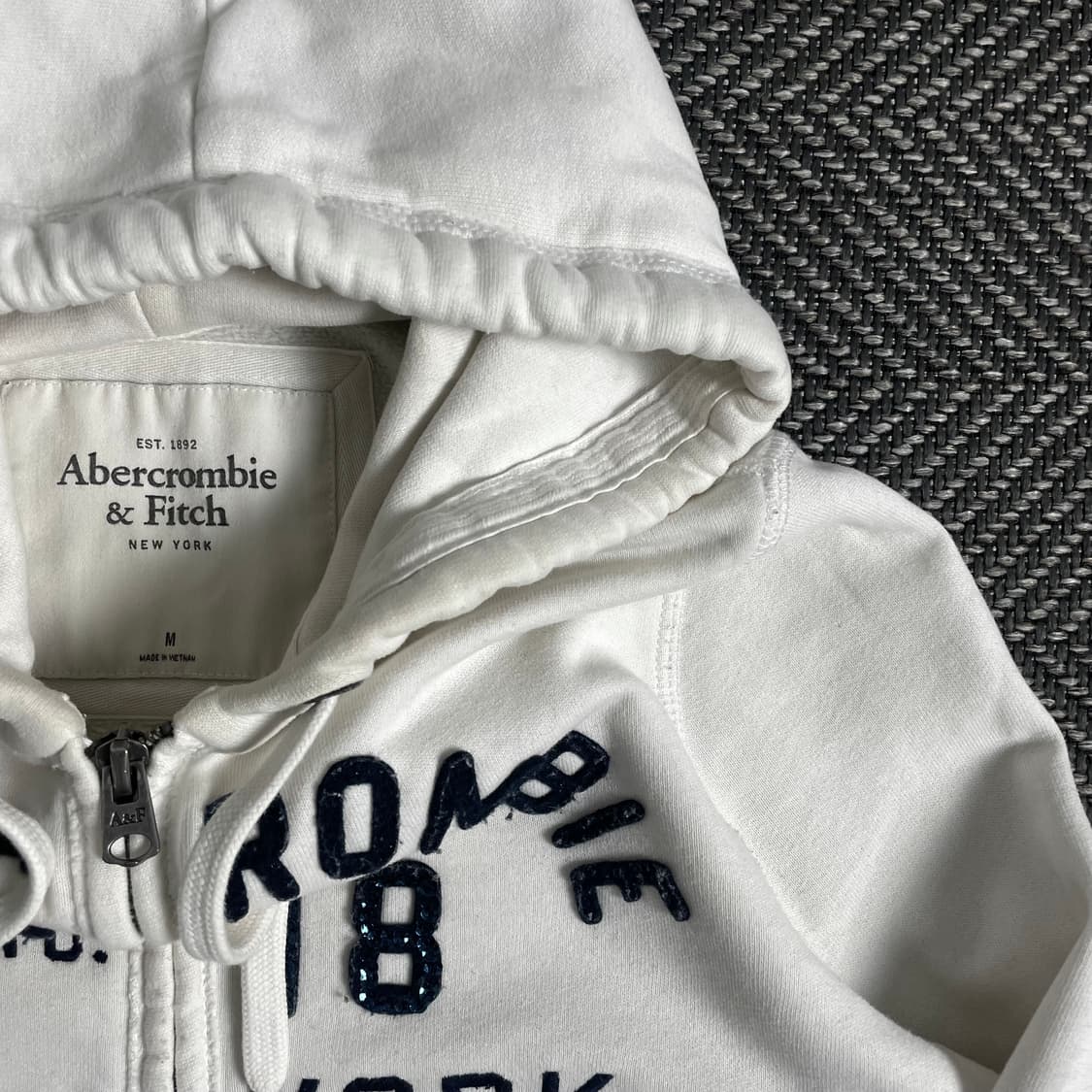 아베크롬비 y2k 빈티지 화이트 후드집업y 3735 상품이미지7