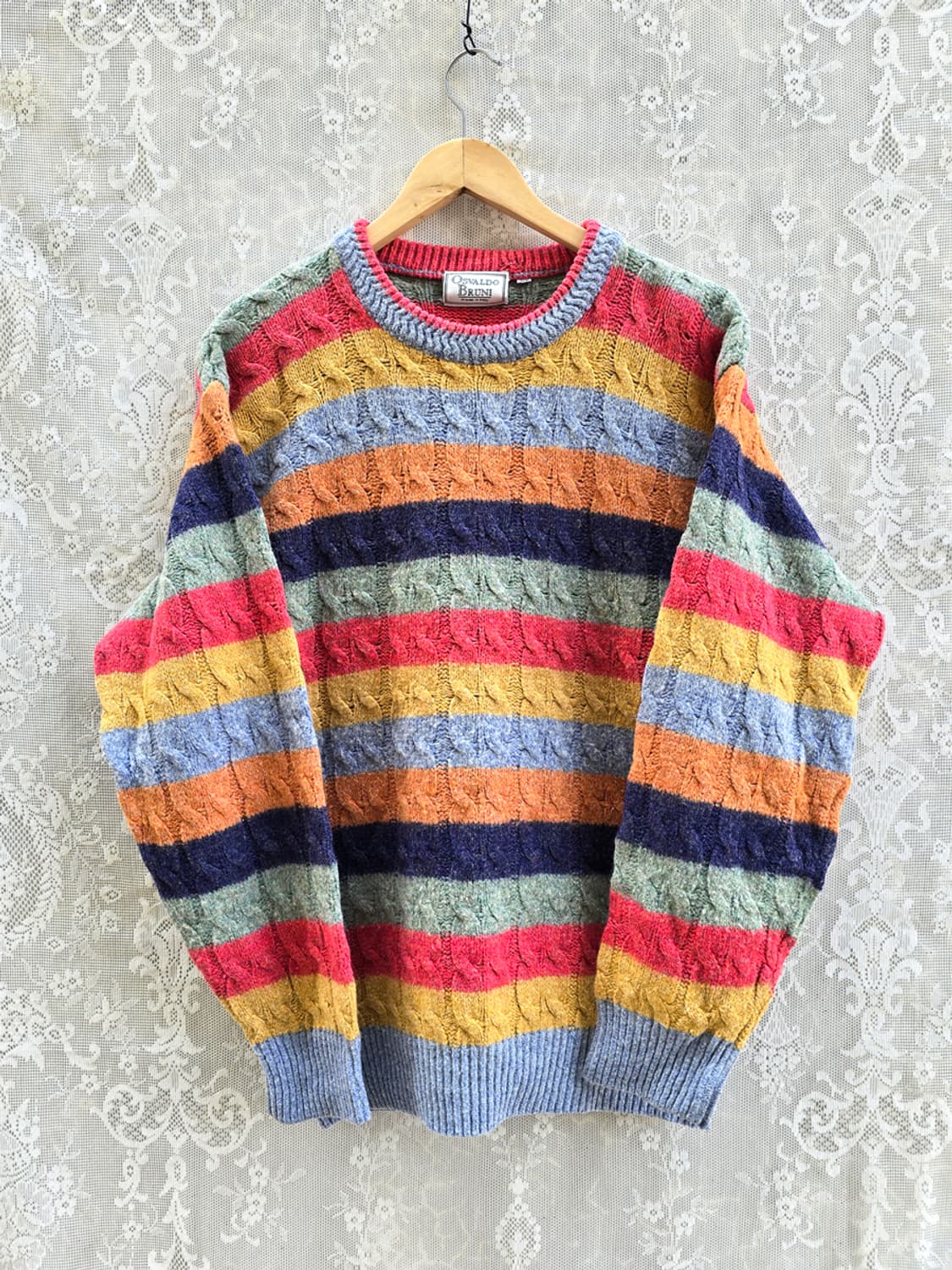 90s 오스발도 브루니 케이블 니트  (made in italy) 상품이미지1