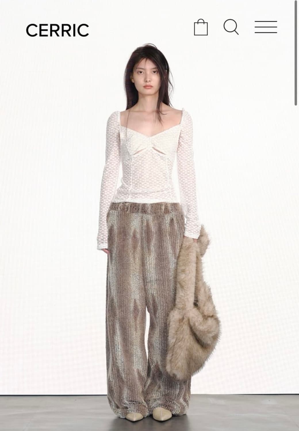 세릭 울와이드 밴딩 팬츠 상품이미지1