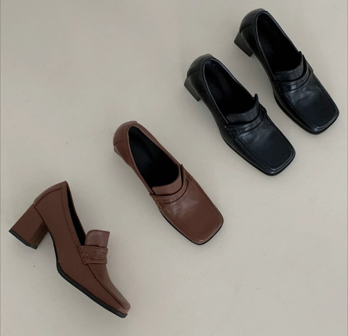 스퀘어 로퍼 블랙 235 (새상품) 상품이미지3