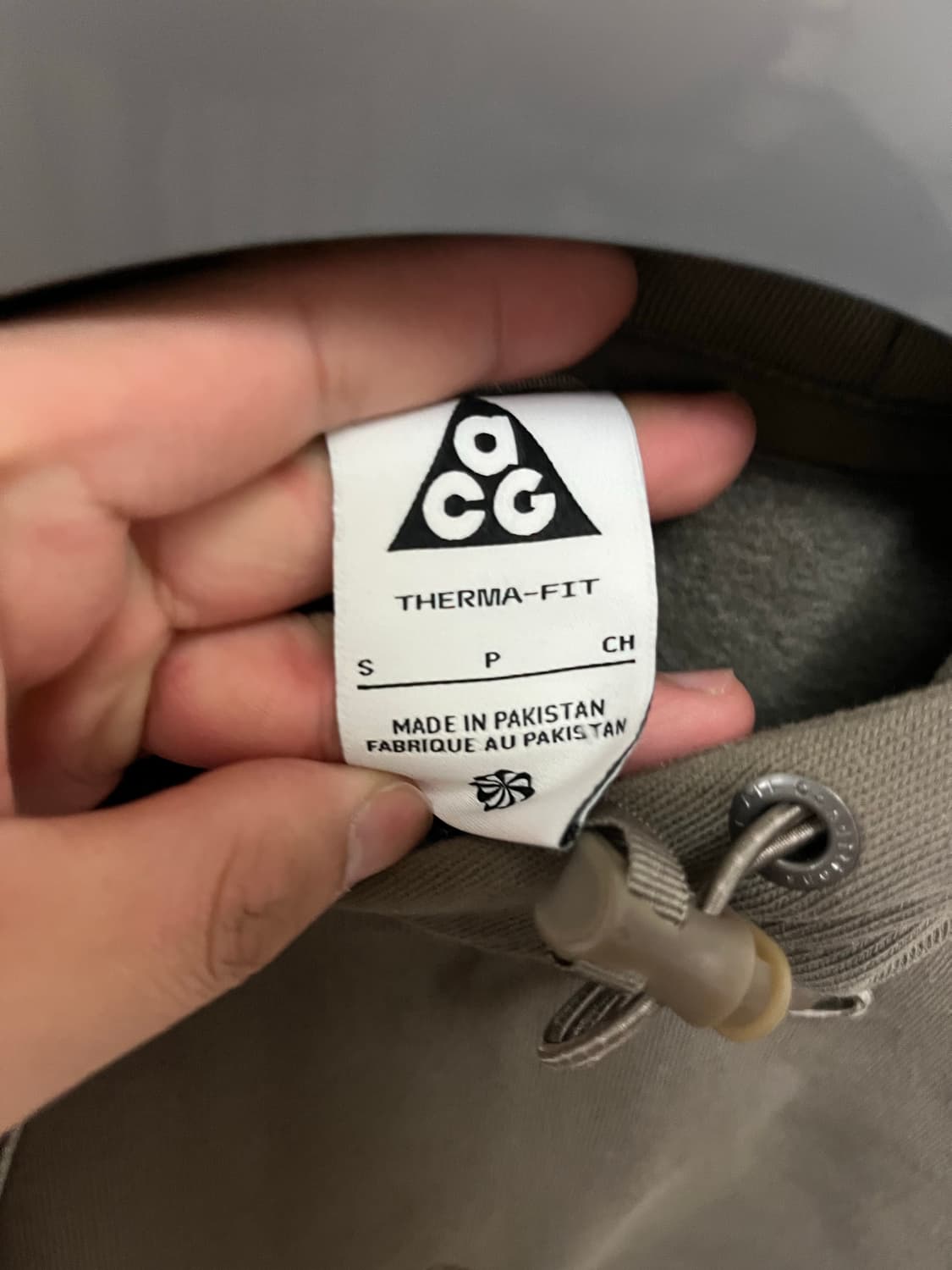 [s] 나이키 acg 써마핏 플리스 후드티 올리브 그레이 상품이미지4