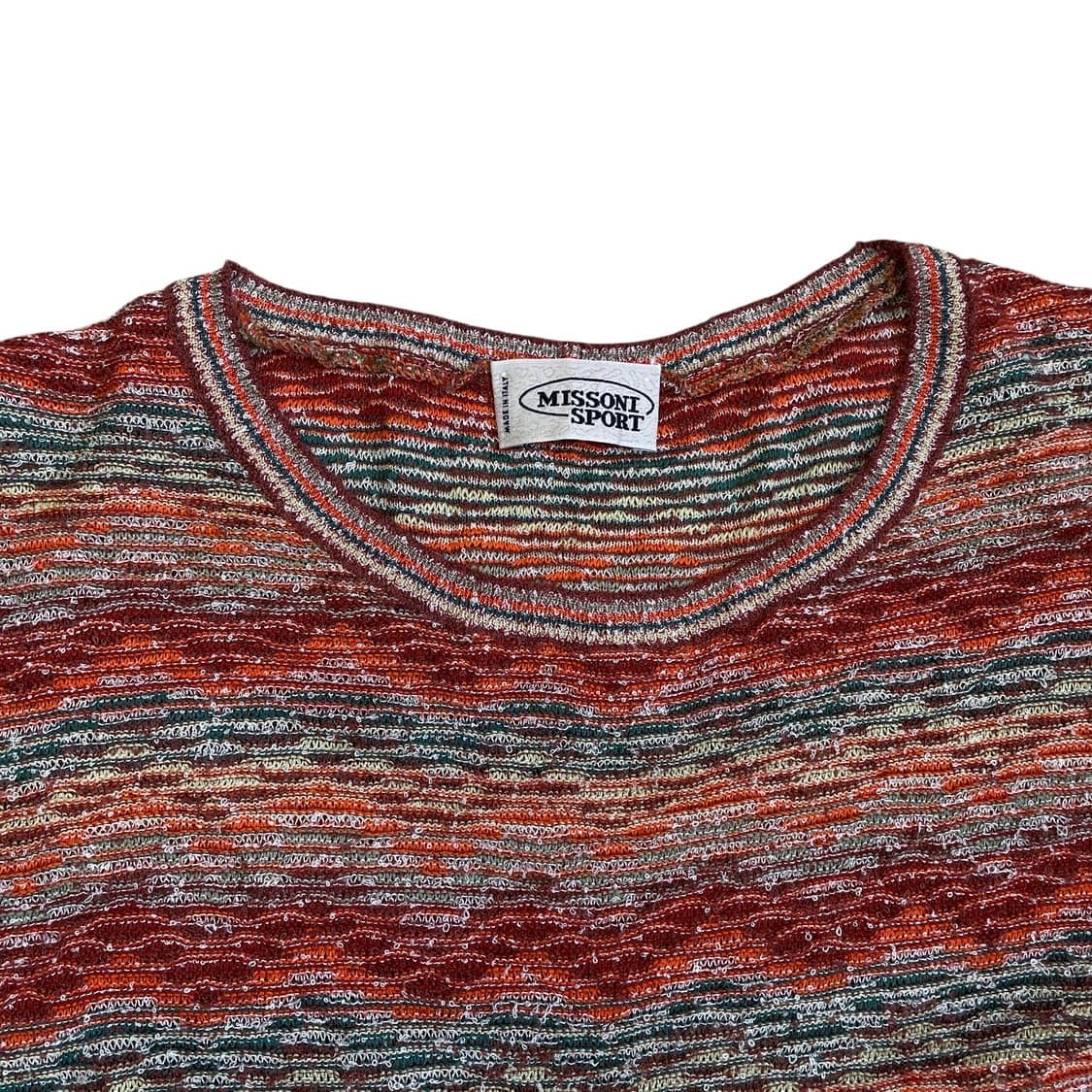 [우먼] 미쏘니 MISSONI 스포츠 멀티 컬러 스트라이프 니트  상품이미지2