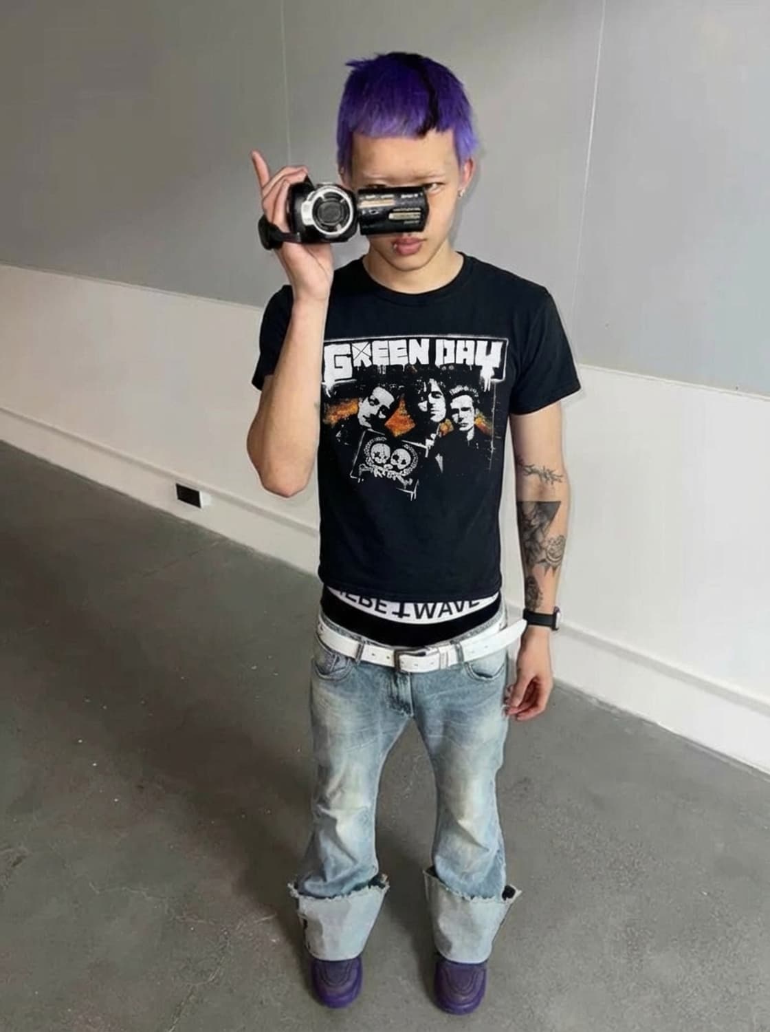 Green Day 2010 락아트 다크 반팔티셔츠 상품이미지1